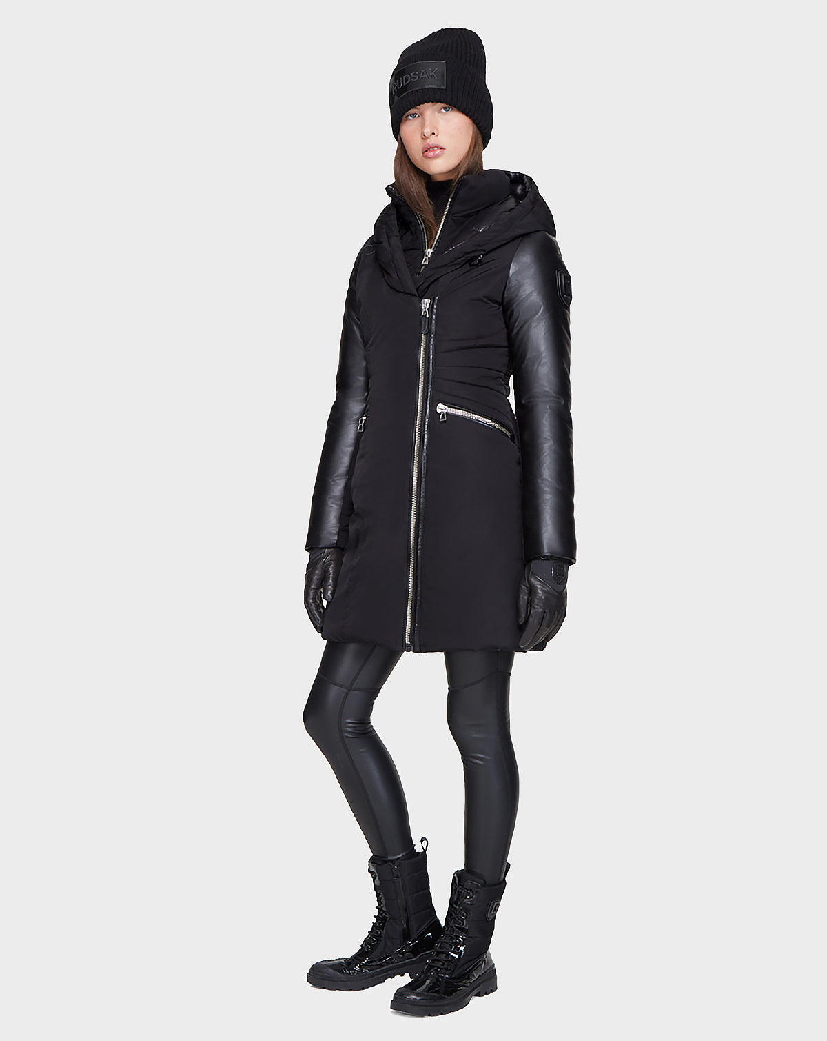 MISA L121506 Black Faux Fur Coat - Women's Winter Fashion Jacket for Outdoor & Party Wear