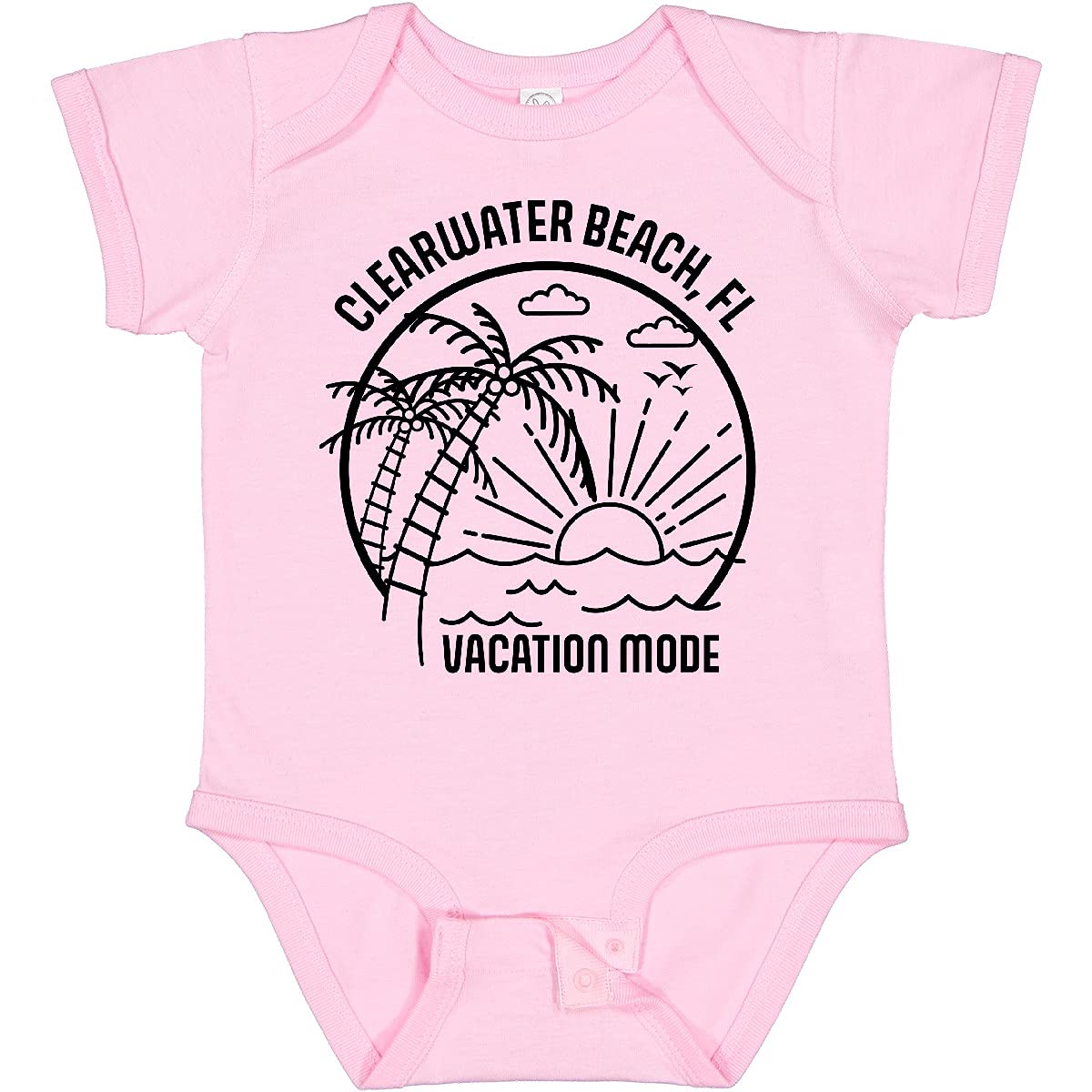 Inktastic Summer Vacation Mode Clearwater Beach Florida Baby Bodysuit - Cute & Soft Infant Onesie for Beach Trips & Family Vacations