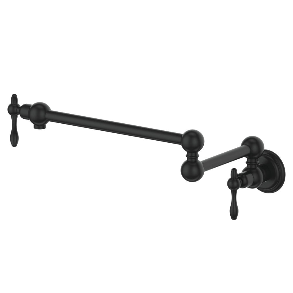ZLINE Rembrandt Matte Black Pot Filler Faucet - Commercial Style Kitchen Sink Faucet for Stove & Cooktop (REM FPF MB) - Perfect for Professional Chefs & Home Cooking Enthusiasts