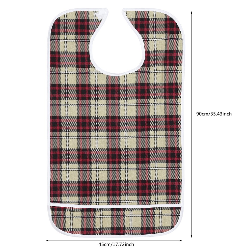 Adult Bib for Mealtime - Durable & Absorbent Elderly Bibs for Dining Comfort - Perfect for Seniors, Disabled & Recovering Patients at Home or Care Facilities