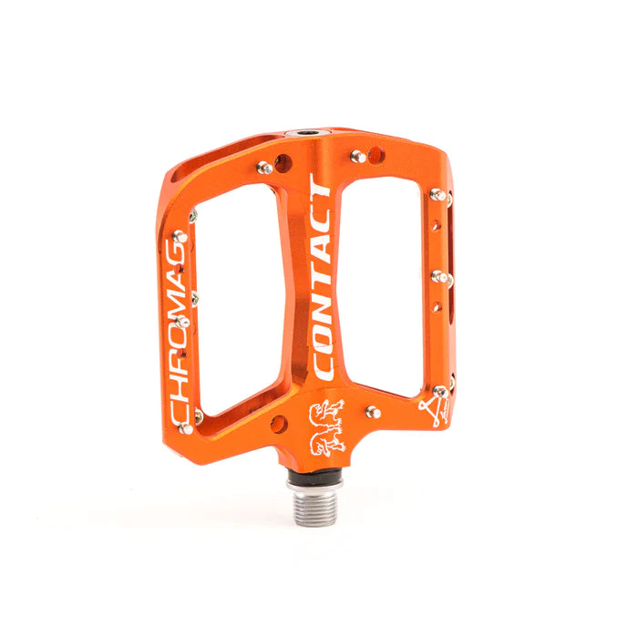 Chromag Contact Bicycle Pedals - MTB Flat Pedals for Mountain Biking & BMX - Durable CNC Machined Platform Pedals with Replaceable Pins - Perfect for Trail Riding, Downhill & Urban Cycling