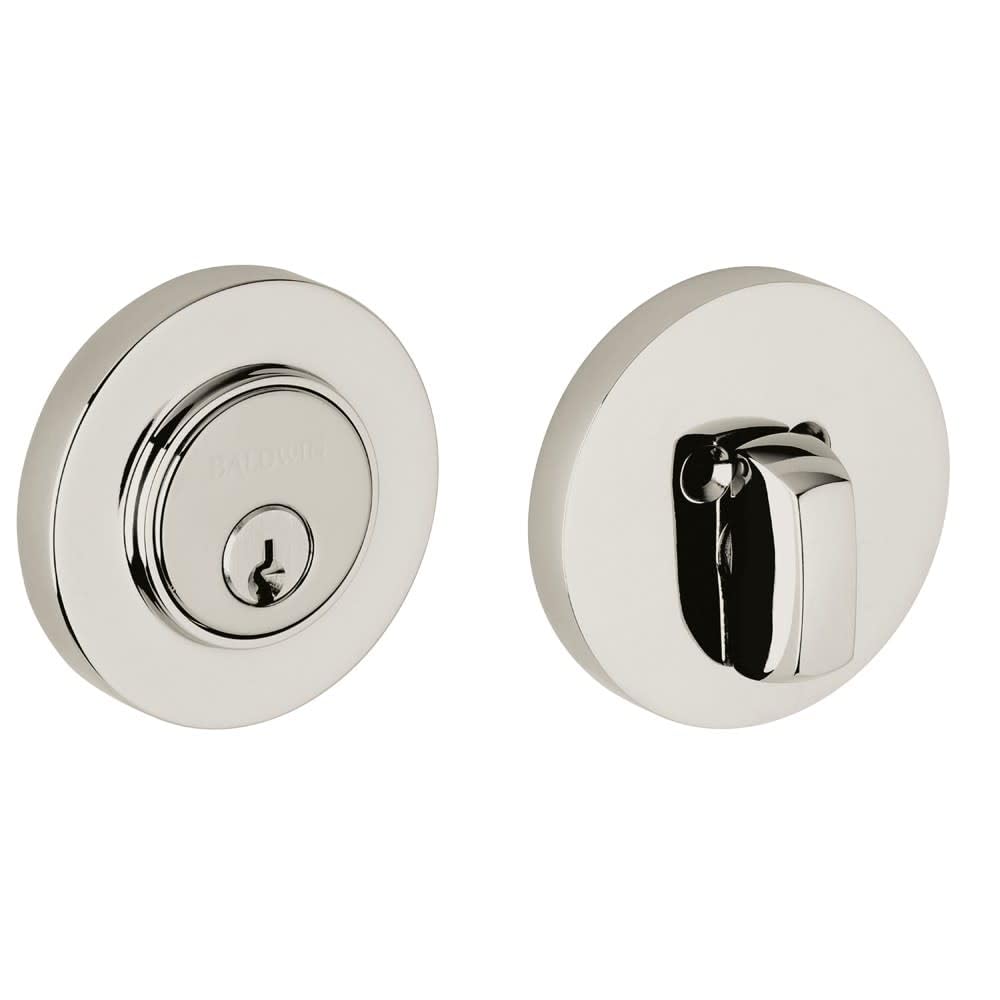 Baldwin Hardware 8244.055 Single Cylinder Deadbolt Lock - Secure Your Home Doors with Premium Grade 2 Security for Residential & Commercial Use