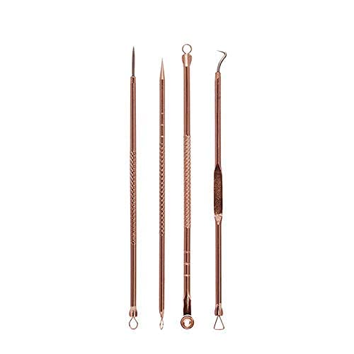 MAPPERZ Blackhead & Acne Removal Kit - 4 Pcs Professional Comedone Extractor Tools for Women & Men | Safe Nose & Face Blemish, Whitehead Popping | Includes Storage Case | Perfect for Home Skincare Routine & Travel