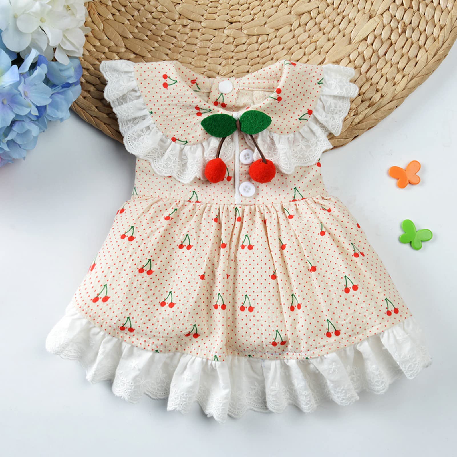 Dog Dresses for Small Dogs - Embroidered Pet Skirt & Breathable Sweater Dress, Cute Puppy Party Gowns for Birthday, Prom & Special Occasions - Perfect for Cats & Small Dogs