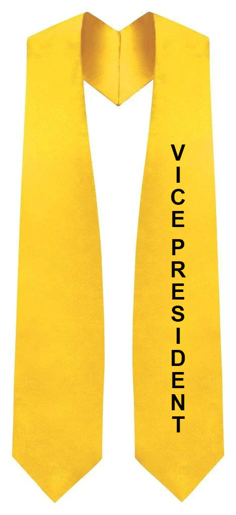Vice President Class Officer Stole - Elegant Graduation Sash for Ceremonies & Academic Events