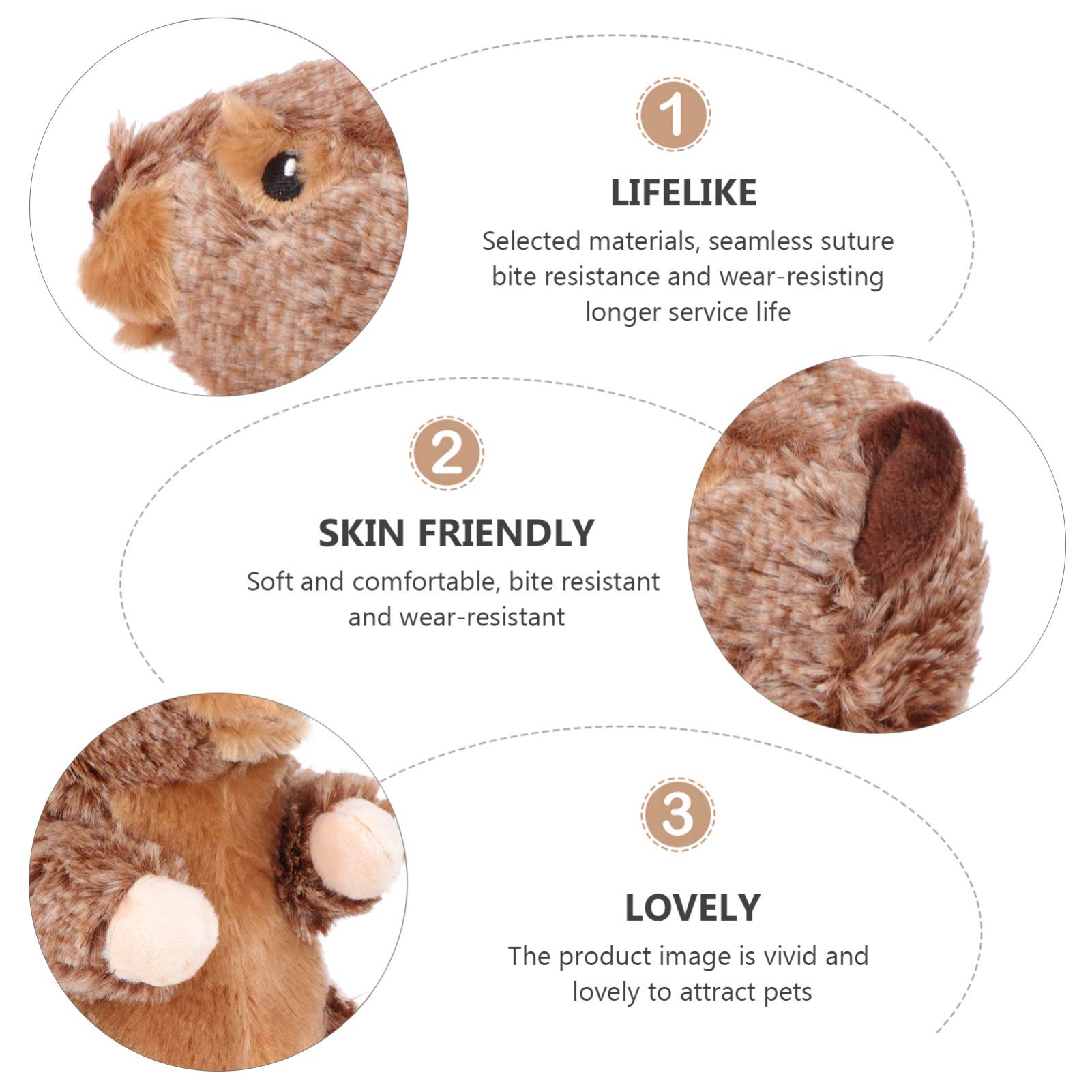 Balacoo Squeaky Plush Dog Toy - 1pc Soft Stuffed Chew Toy for Small Dogs & Puppies, Durable Bite-Resistant Pet Plushie for Teething & Playtime - Perfect for Indoor Play, Training & Cuddling