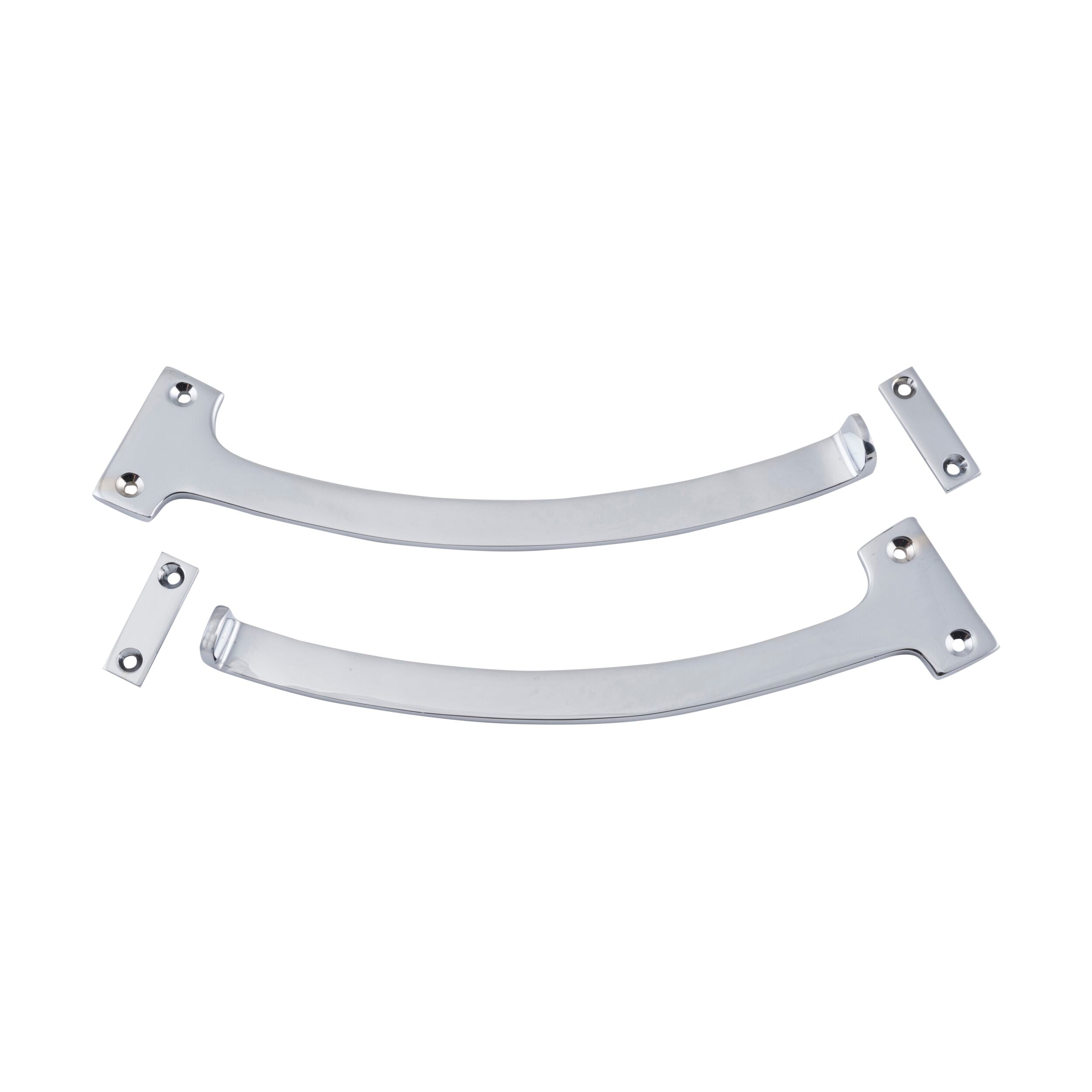 9753 Fanlight Stop Pair - Chrome Plated L190mm (190mm Length) - Perfect for Vintage Car Restoration & Classic Vehicle Lighting Upgrades