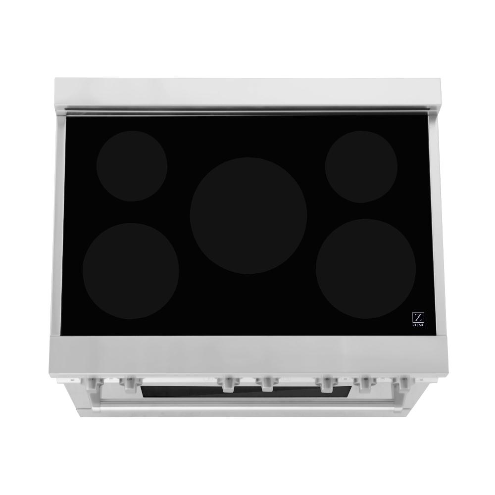 ZLINE 36 Inch Stainless Steel Induction Range - 4.6 cu.ft Capacity, 5-Element Cooktop & Convection Oven | Professional Kitchen Appliance for Home Chefs & Cooking Enthusiasts | Perfect for Modern Kitchens, Entertaining & Gourmet Meal Preparation