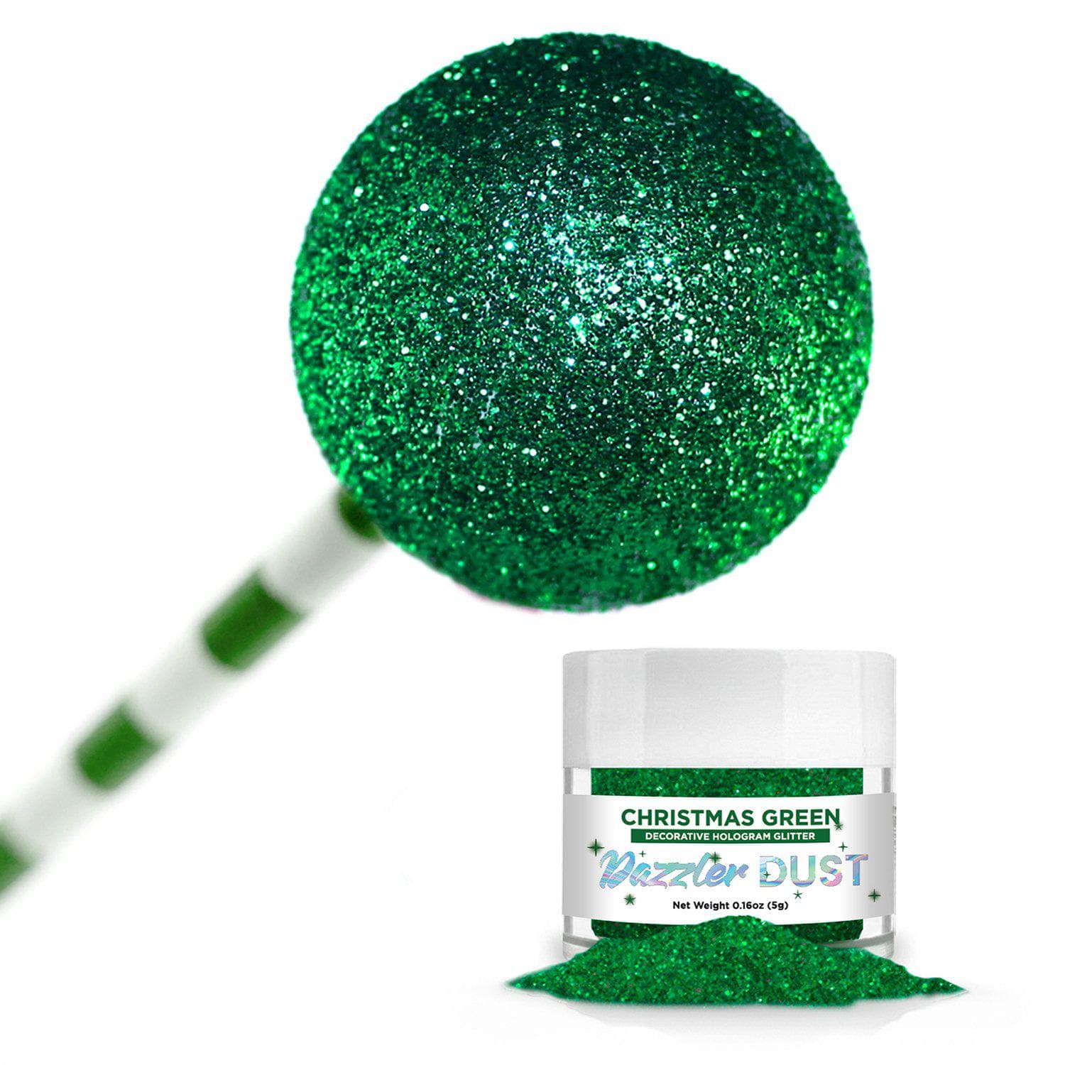 Christmas Candy Cane Dazzler Dust Combo Pack - 4 Piece Set for Holiday Baking, Party Decorations & Festive Treats