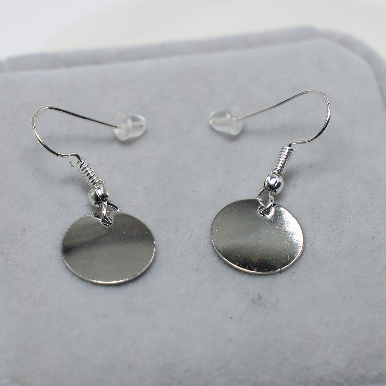 TseenYi Sterling Silver Coin Disc Dangle Earrings - Round Disk Drop Earrings for Women & Girls | Trendy Personalized Jewelry Gift for Parties, Dating & Everyday Wear