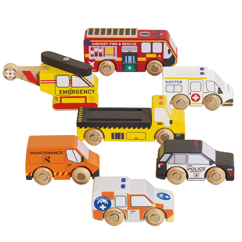 Emergency Vehicle Set - Police Car, Fire Truck & Ambulance Toy for Kids - Perfect for Playtime, Birthday Gifts & Pretend Play Scenarios