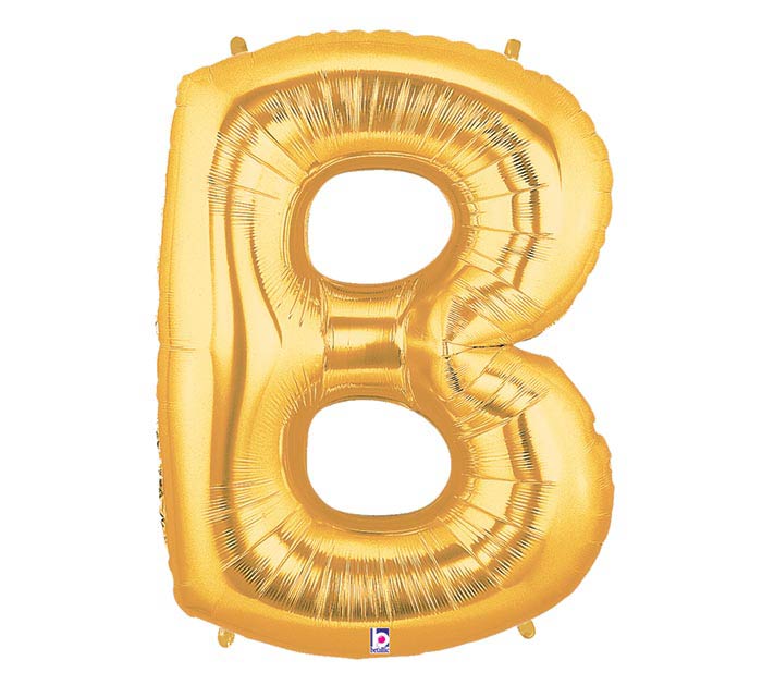Gold Foil Letter B Balloon - Large Size for Birthday Parties, Baby Showers & Wedding Decorations