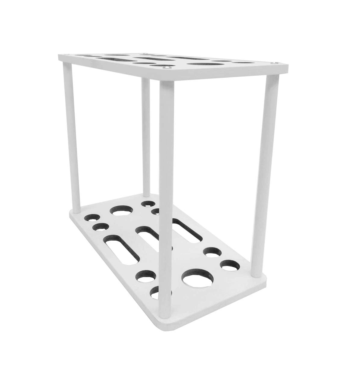 FixtureDisplays® Long Handle Tool Organizer - Heavy Duty Garage & Garden Tool Storage Rack with 2-Tier Design (Model 10018-2D) - Perfect for Organizing Shovels, Rakes, Brooms and Outdoor Equipment