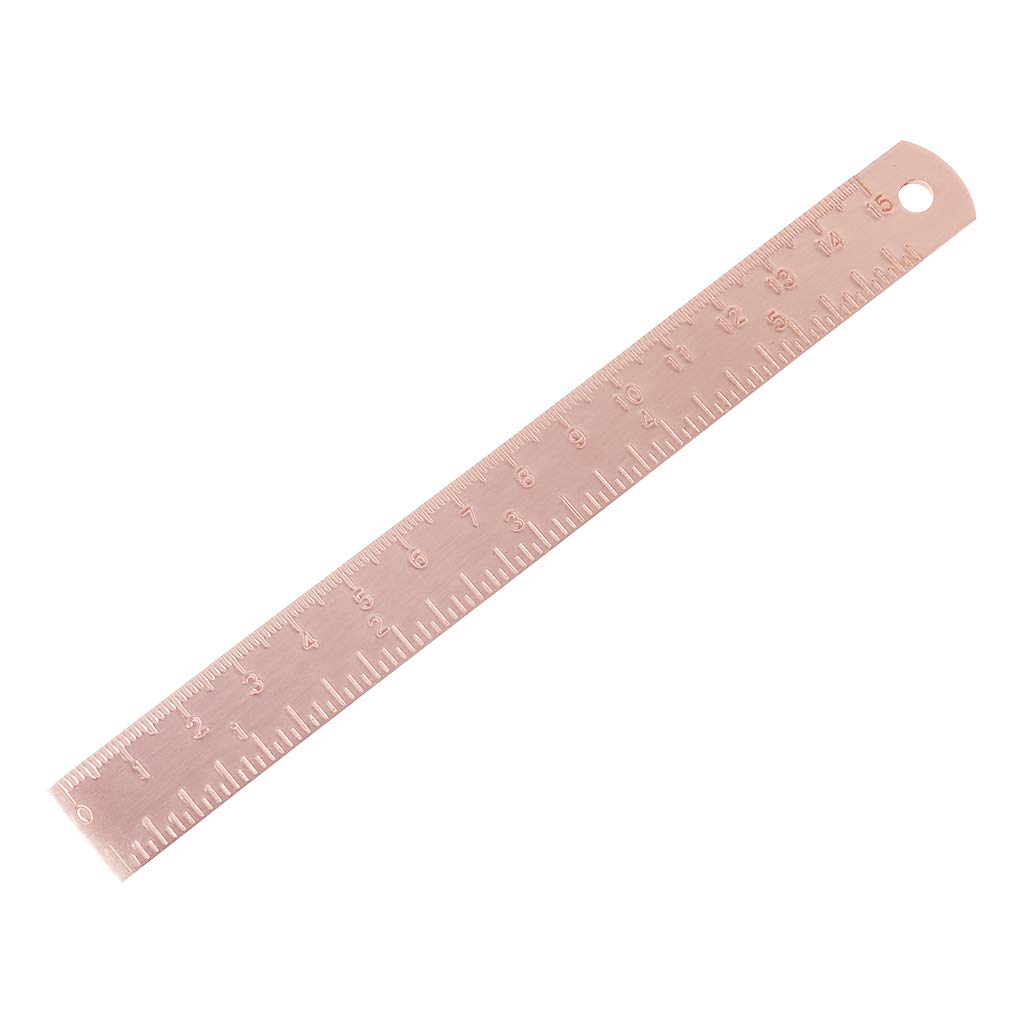 Vintage Copper Brass Ruler - 12 Inch Antique Style Measuring Tool for Bookmarking, Cartography, Painting, Office & School Stationery - Perfect for Artists, Students & Collectors