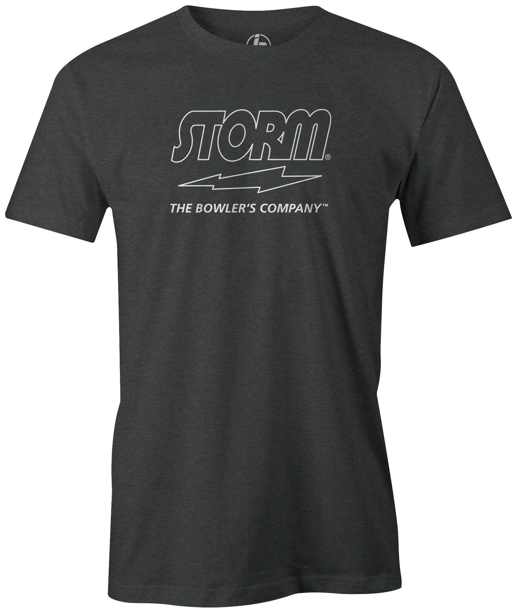 Storm The Bowler's Company White Outline Bowling Shirt - Breathable Performance Apparel for League Play & Tournament Events