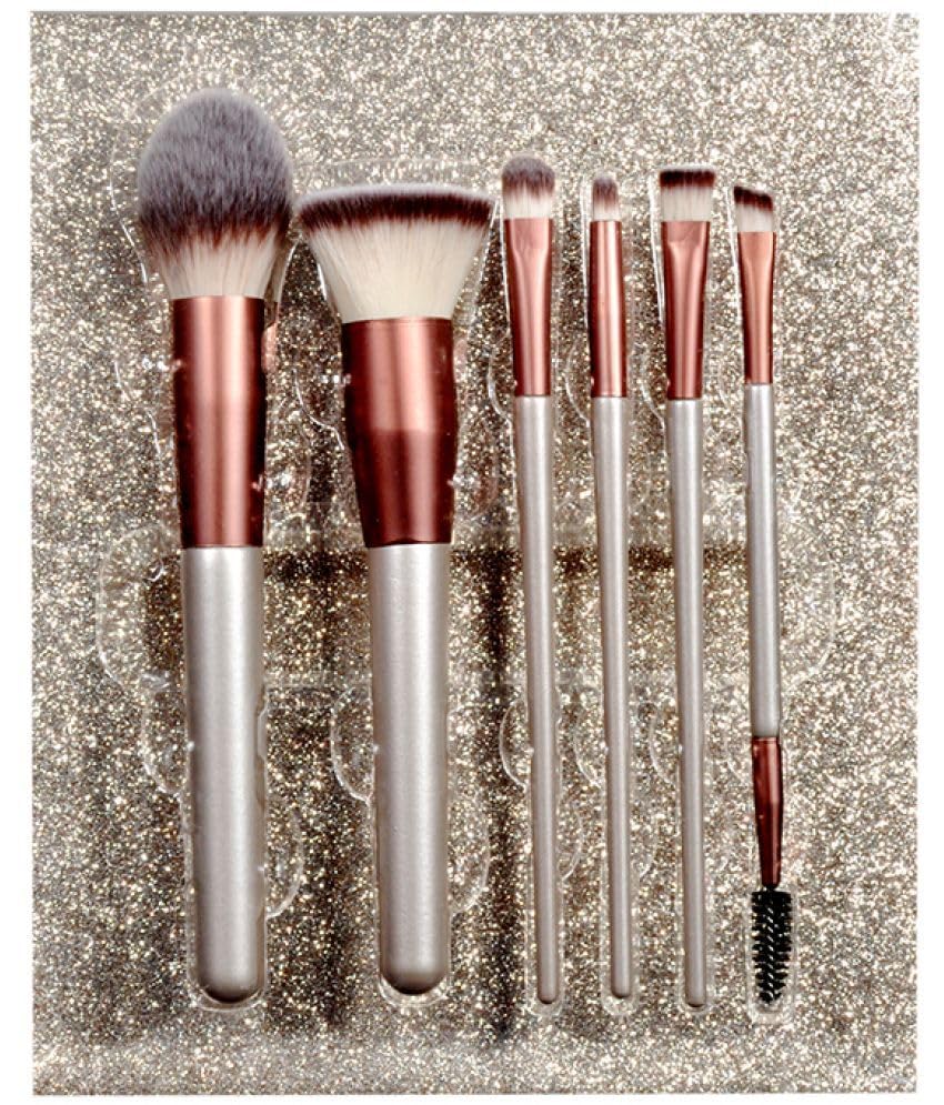 Rubyface Professional 6-Piece Makeup Brush Set - Premium Synthetic Bristle Face & Eye Brushes for Foundation, Blending, Contouring - Perfect for Home & Professional Makeup Artists