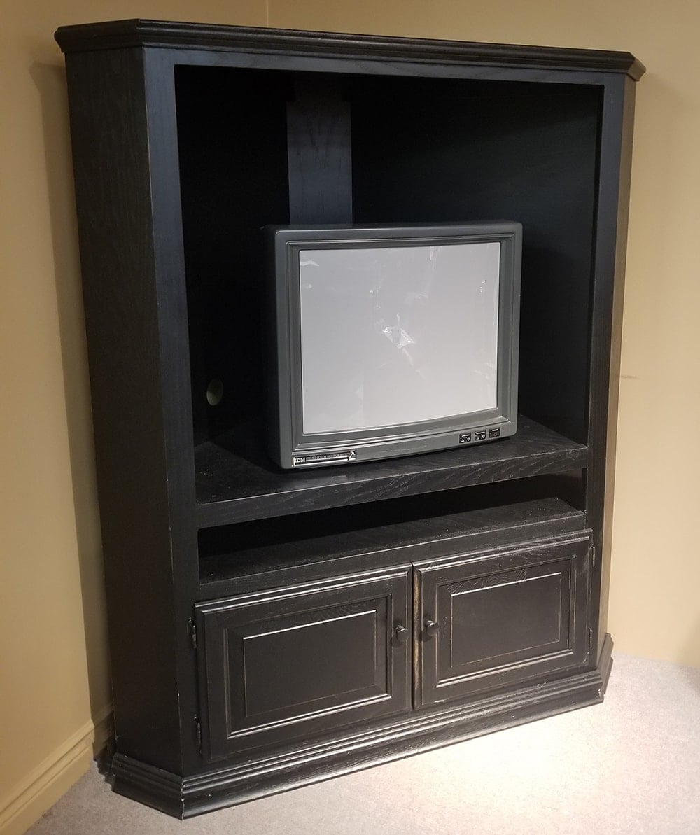 Modern Corner TV Stand with Storage Shelves - Space-Saving Entertainment Center for Living Room, Bedroom & Home Theater Setup