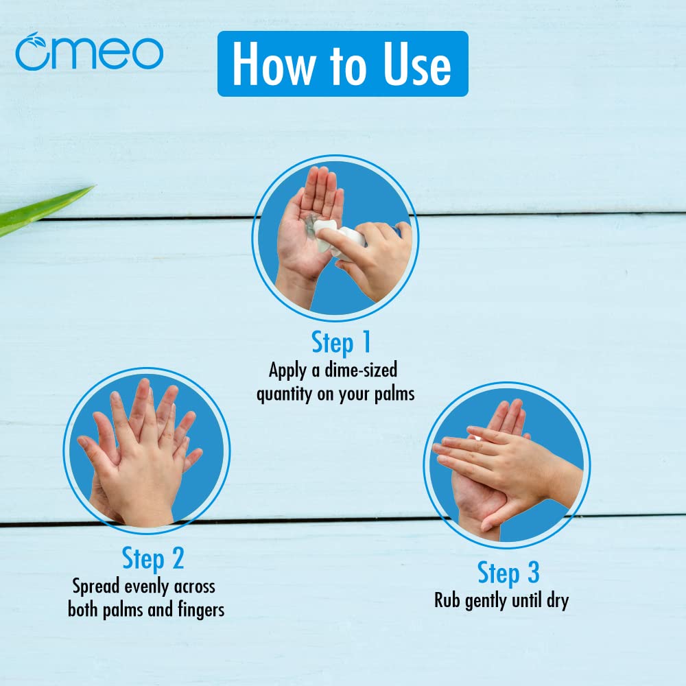 Omeo 500ml Hand Sanitizer Gel - 70% Alcohol Based, Kills 99.99% Germs | Skin-Friendly & Safe for Kids | Antibacterial Protection for Home, Office, Travel & School Use