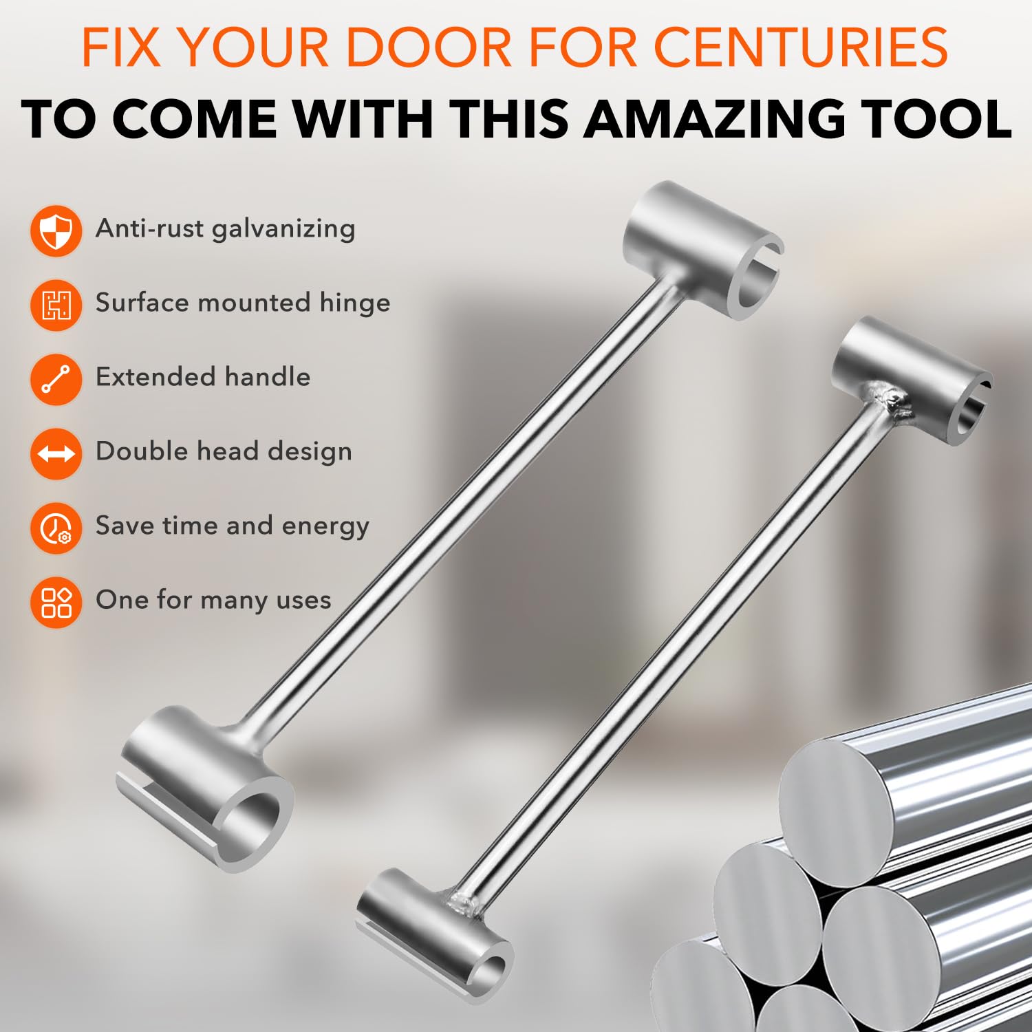 **Door Hinge Adjustment Tool Kit - Hinges Gap Adjusting Wrench for Repairing Various Door Hinge Gaps - Perfect for Home, Office & Garage Door Maintenance**