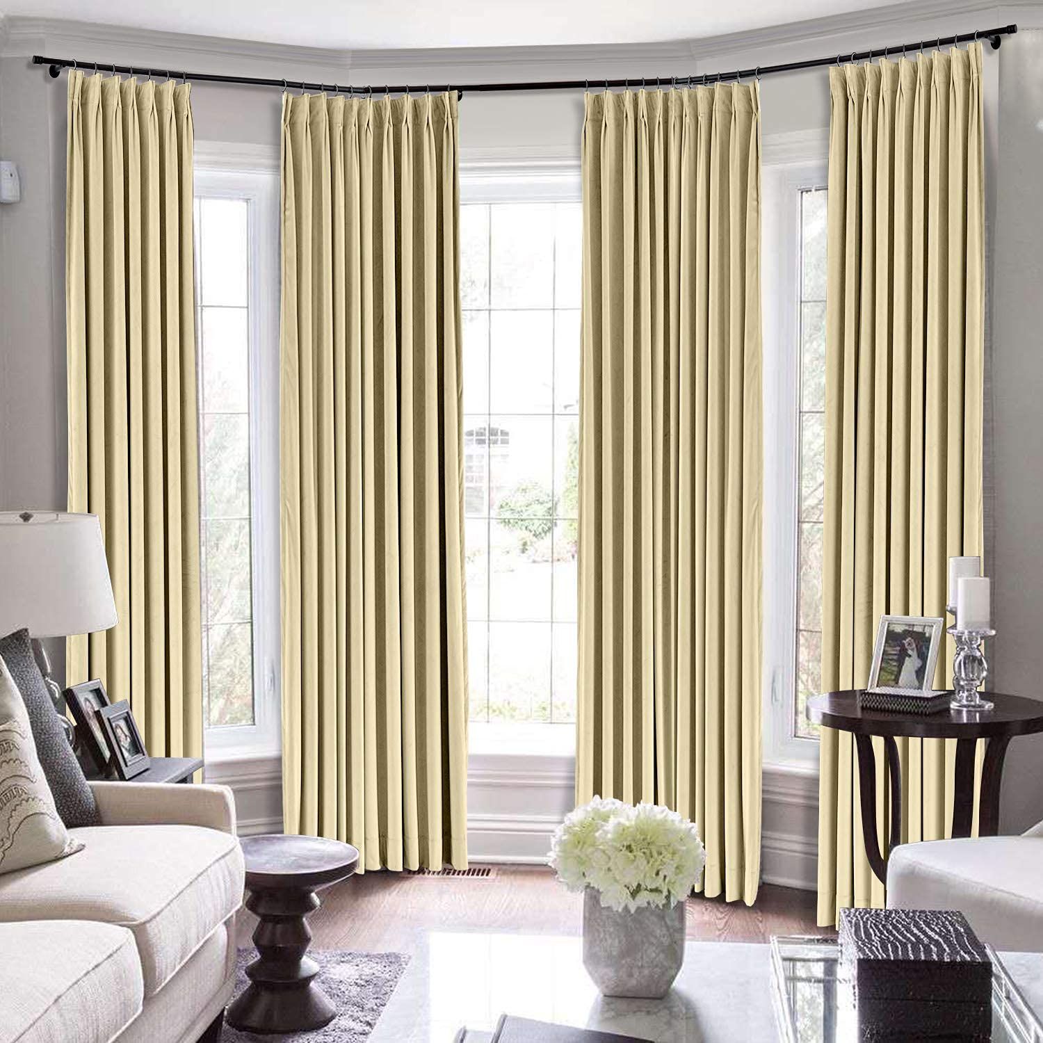Premium Double Pinch Pleat Blackout Curtains - 60