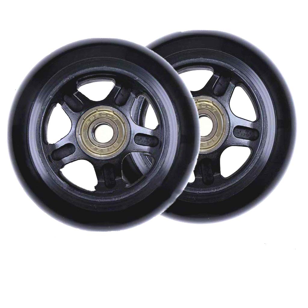 ORO 1 Pair 90mm Luggage Wheels Replacement with 8mm Bearings - Durable Suitcase Wheels for Travel, Inline Skates & Caster Boards | Perfect for Smooth Rolling on Airports, Streets & Skate Parks