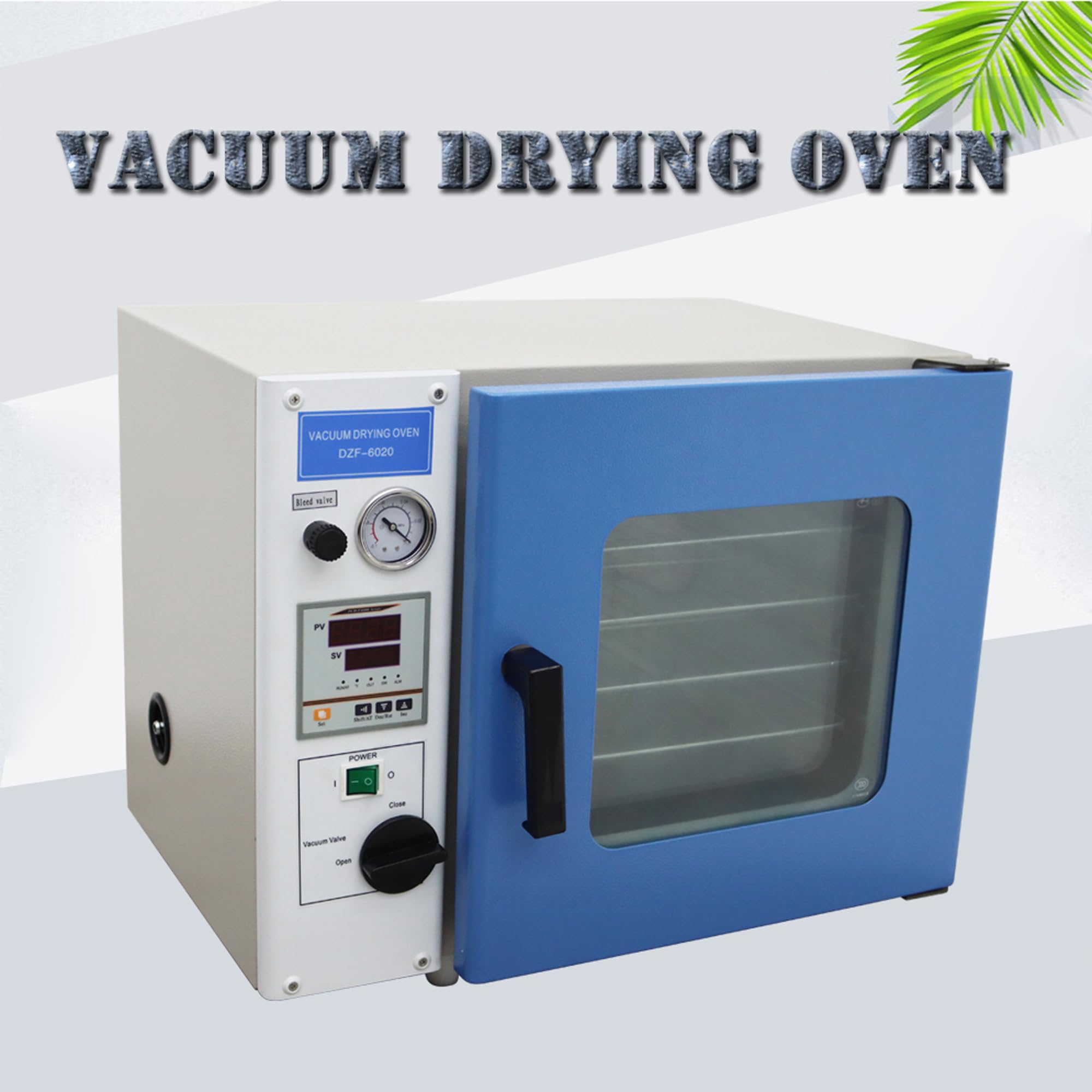 110V 0.9Cu ft Vacuum Drying Oven with 4-Layer Rack - Adjustable Temperature 1000W for Jewelry, Electronics & Lab Use - Compact Vacuum Drying Box for Resin Curing, PCB Baking & Chemical Drying
