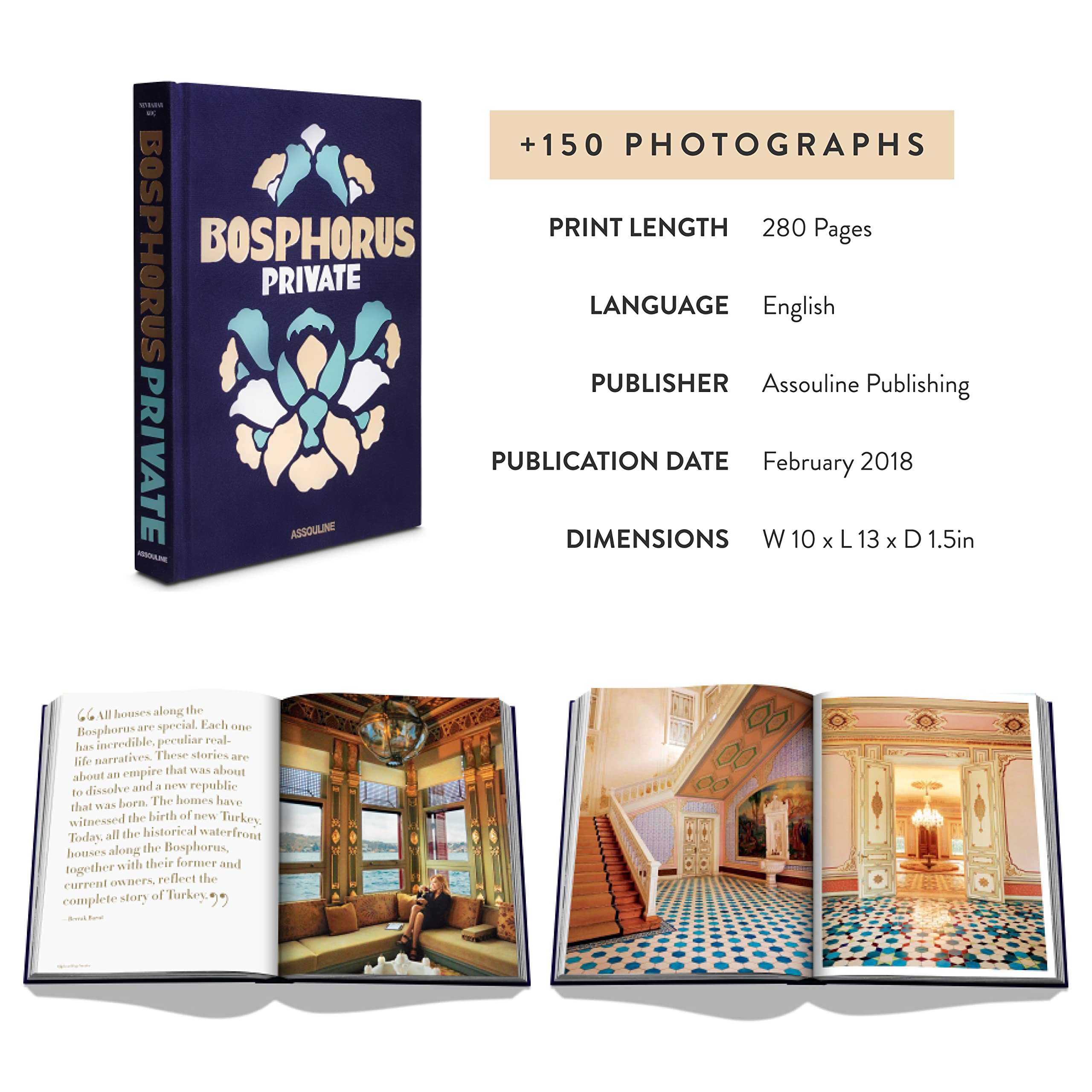 Bosphorus Private - Luxury Assouline Coffee Table Book | Istanbul Travel & Home Decor Inspiration | Perfect for Living Rooms, Offices & Gifts