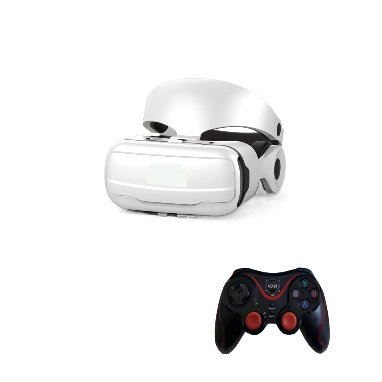 3D VR Headset for Smartphones - Virtual Reality Glasses with 4.6-6 Inch Lenses & Controller (S6 CON Set) | Perfect for Gaming, Movies & Immersive Experiences