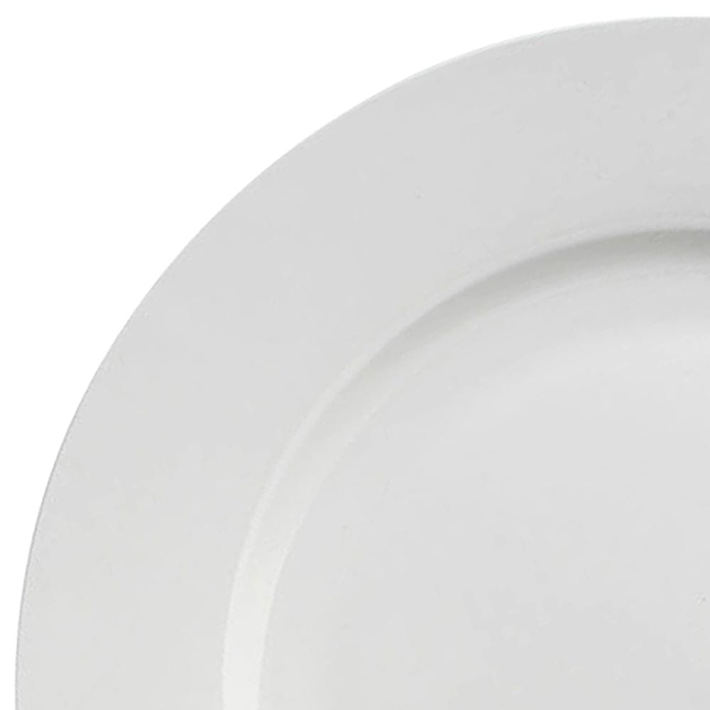 Premium Delray Porcelain Dinner Plates - 10.5 Inch Elegant White Ceramic Plates for Formal Dining, Restaurants & Everyday Use