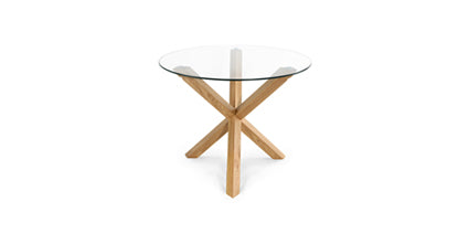 Kennedy 37.4 Inch Round Dining Table - Modern Wood Kitchen Table for Small Spaces - Perfect for Breakfast Nook, Apartment Dining, and Cozy Family Meals