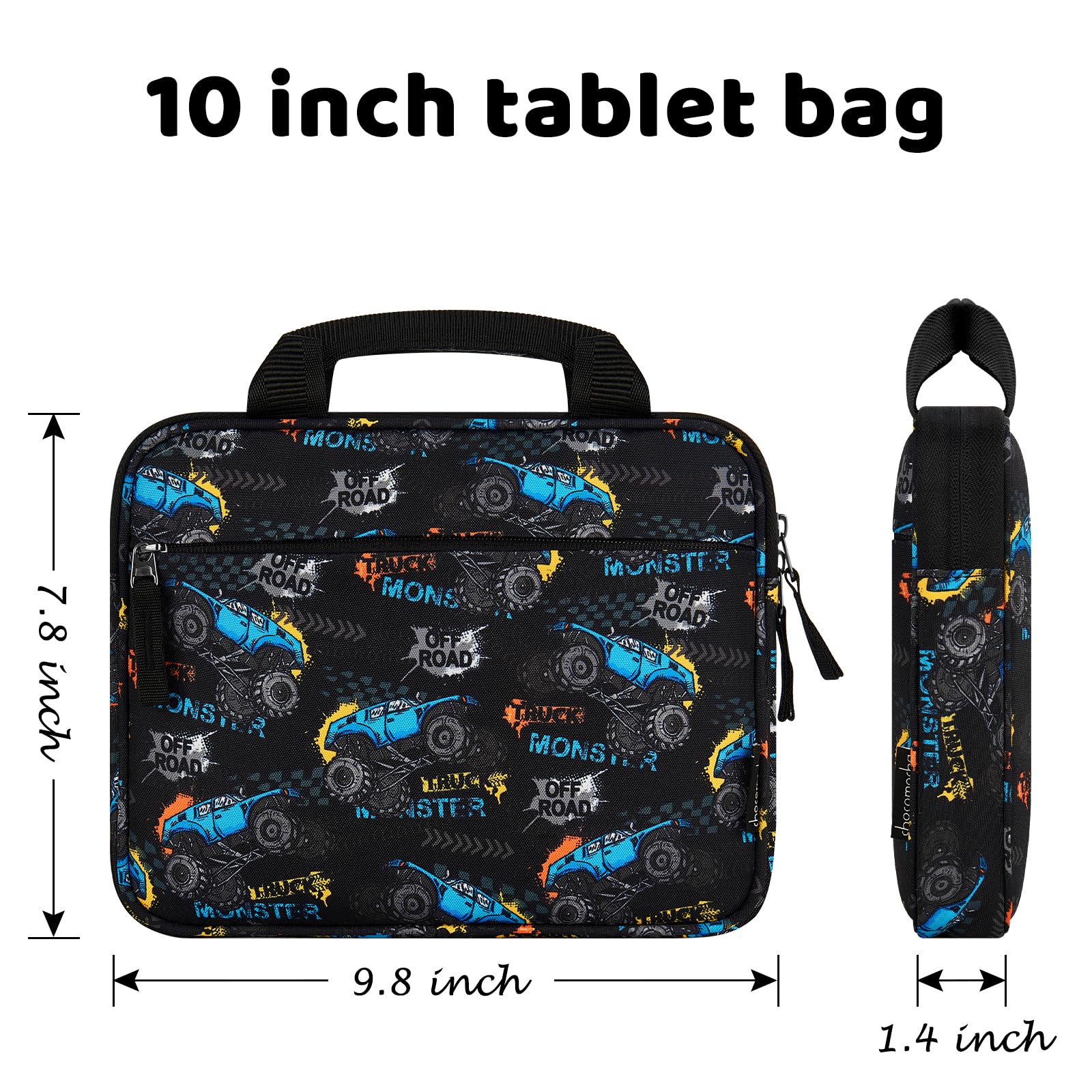 Choco Mocha Kids Tablet Sleeve Bag for Boys & Girls (10-12.5 Inch) - Protective Case for iPad, Kindle, Samsung Tablets - Perfect for School, Travel & Home Use