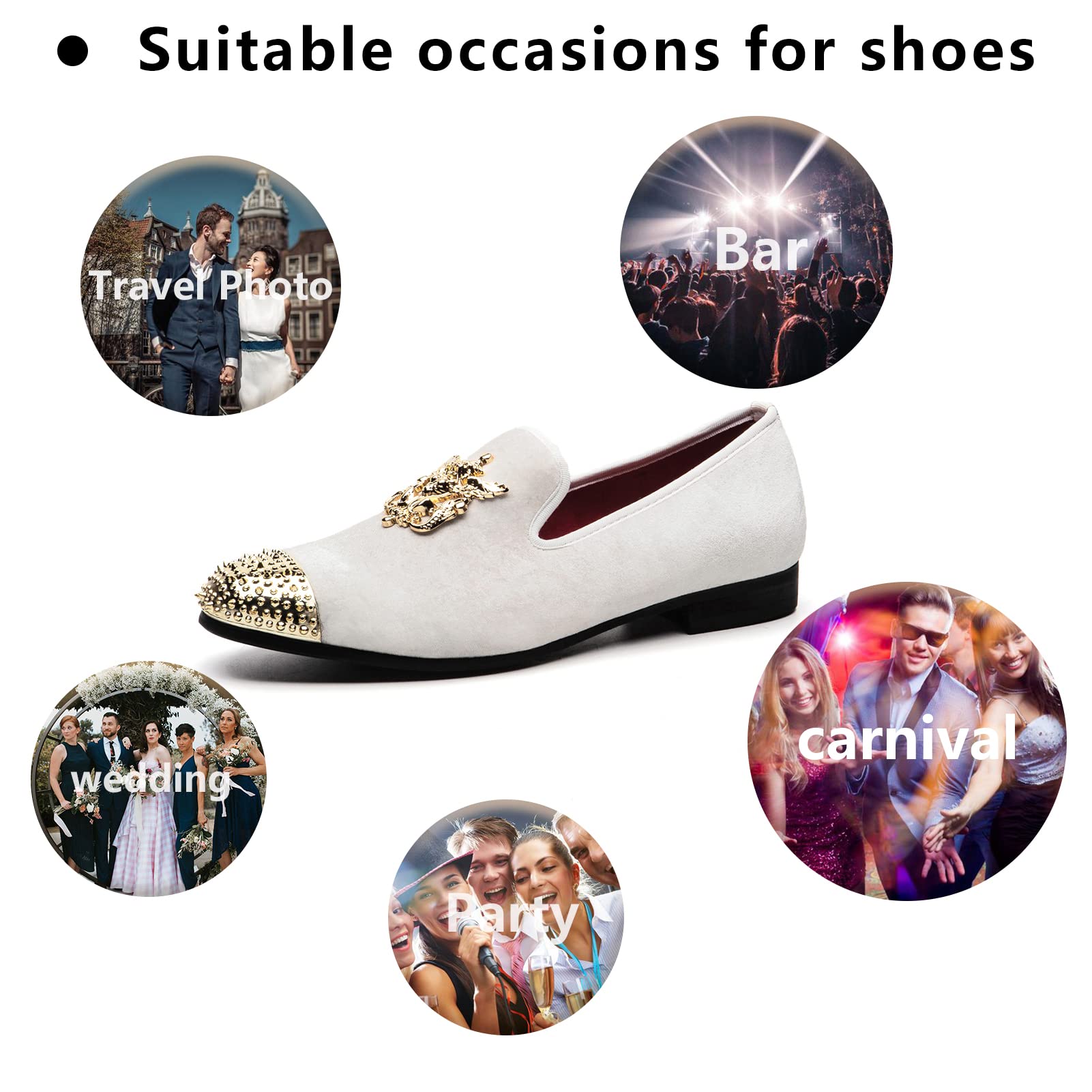 Luxury Meijiana Men's Velvet Loafers with Metal Embellishments - Formal Dress Shoes for Weddings, Parties & Business Events
