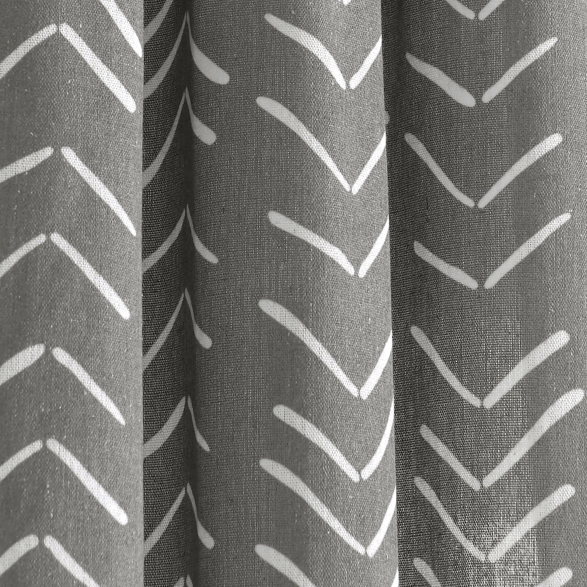 Hygge Modern Arrow Faux Linen Shower Curtain - Waterproof Bathroom Decor for Spa-Like Relaxation