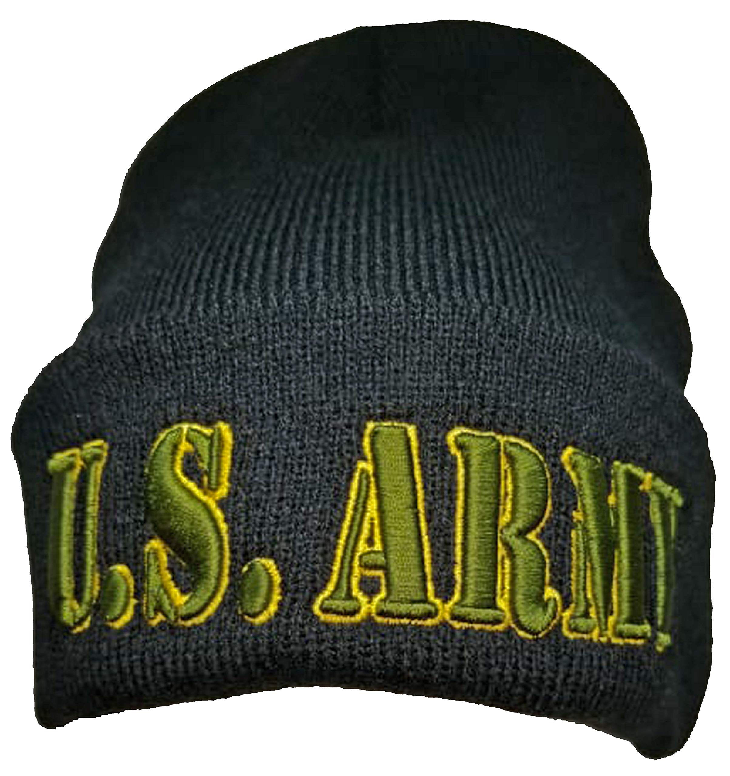 U.S. Army Veteran Embroidered Black Winter Beanie Skull Cap - Warm Military Toboggan Hat for Men & Women - Perfect for Cold Weather, Outdoor Activities, and Veteran Support