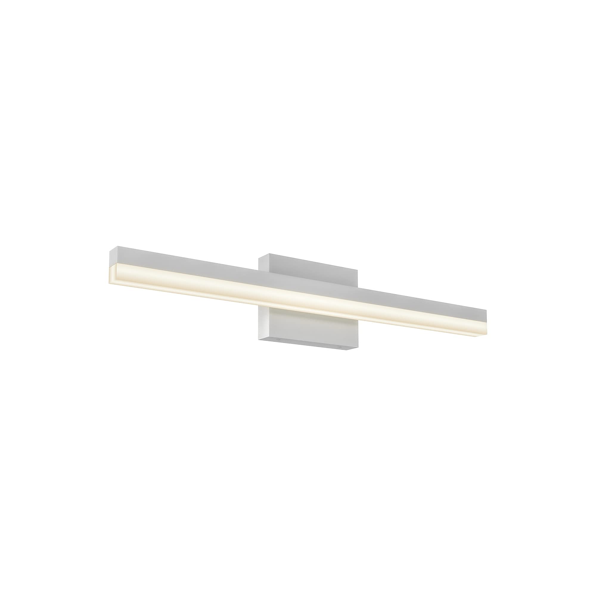 24 Inch CCT LED Linear Vanity Light in Satin Nickel - Adjustable Color Temperature Bathroom Mirror Lighting for Makeup & Shaving