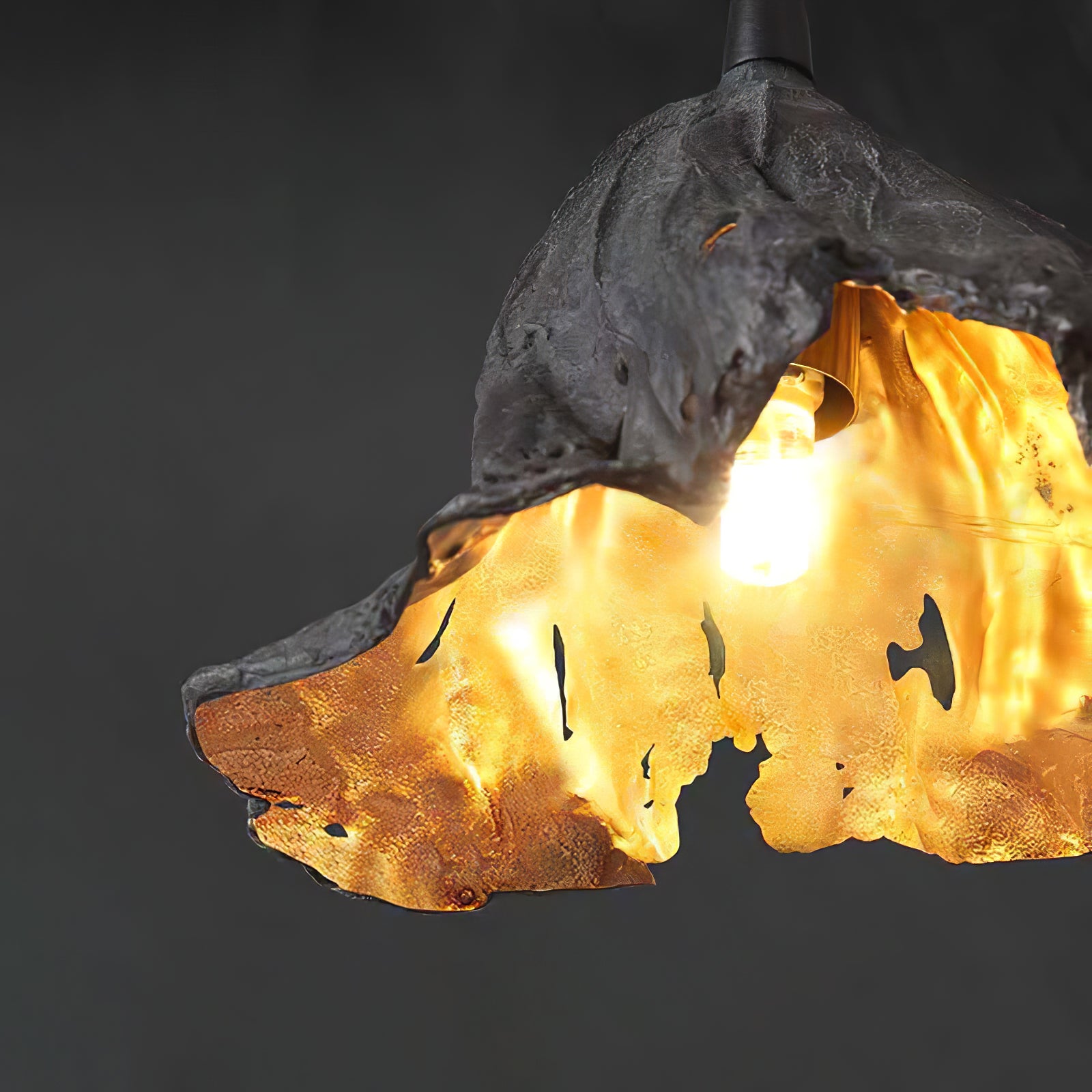 Handmade Withered Lotus Leaf Pendant Lamp - Natural Boho Home Decor for Living Room, Bedroom & Dining Area | Eco-Friendly Hanging Light Fixture