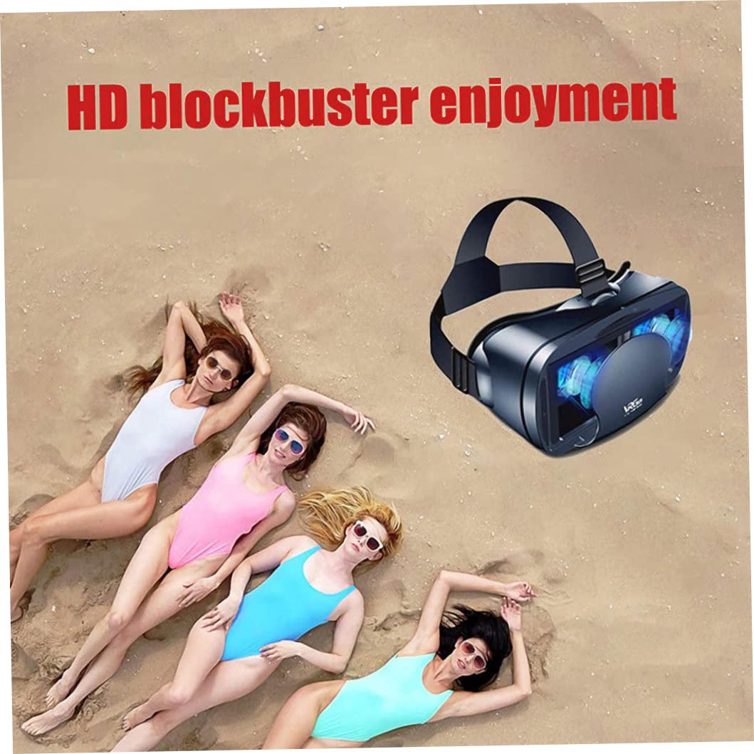 Tadoiooy VR Headset 3D Virtual Reality Glasses - Comfortable Adjustable Distance with Remote Control for 3D Movies & Gaming - Black Smartphone VR Headset - Perfect for Home Entertainment & Immersive Gaming Experience