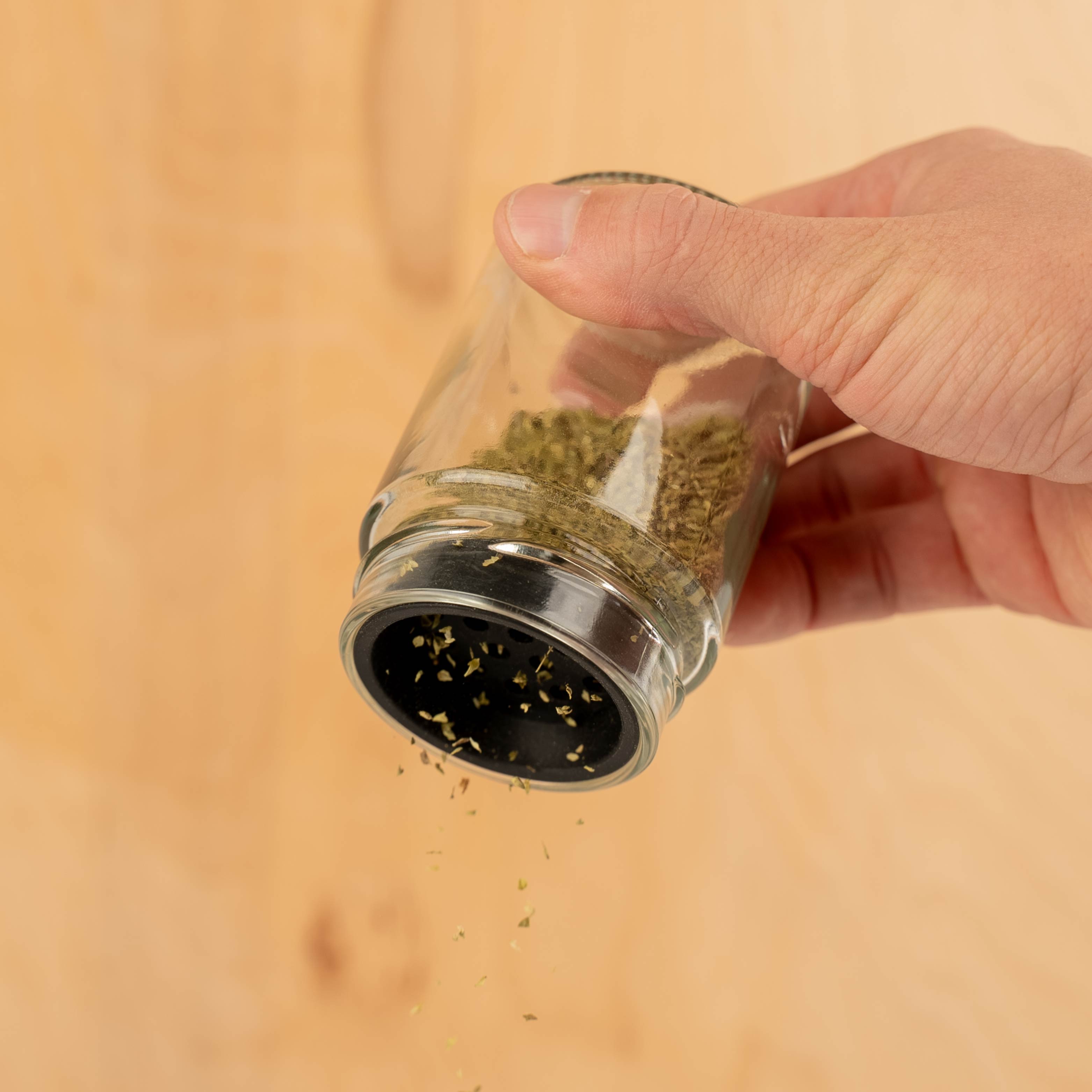 Magnetic Spice Jar Lids with Mix Inserts - Perfect for Organizing Spices, Herbs & Seasonings in Kitchen Pantry or Restaurant Use