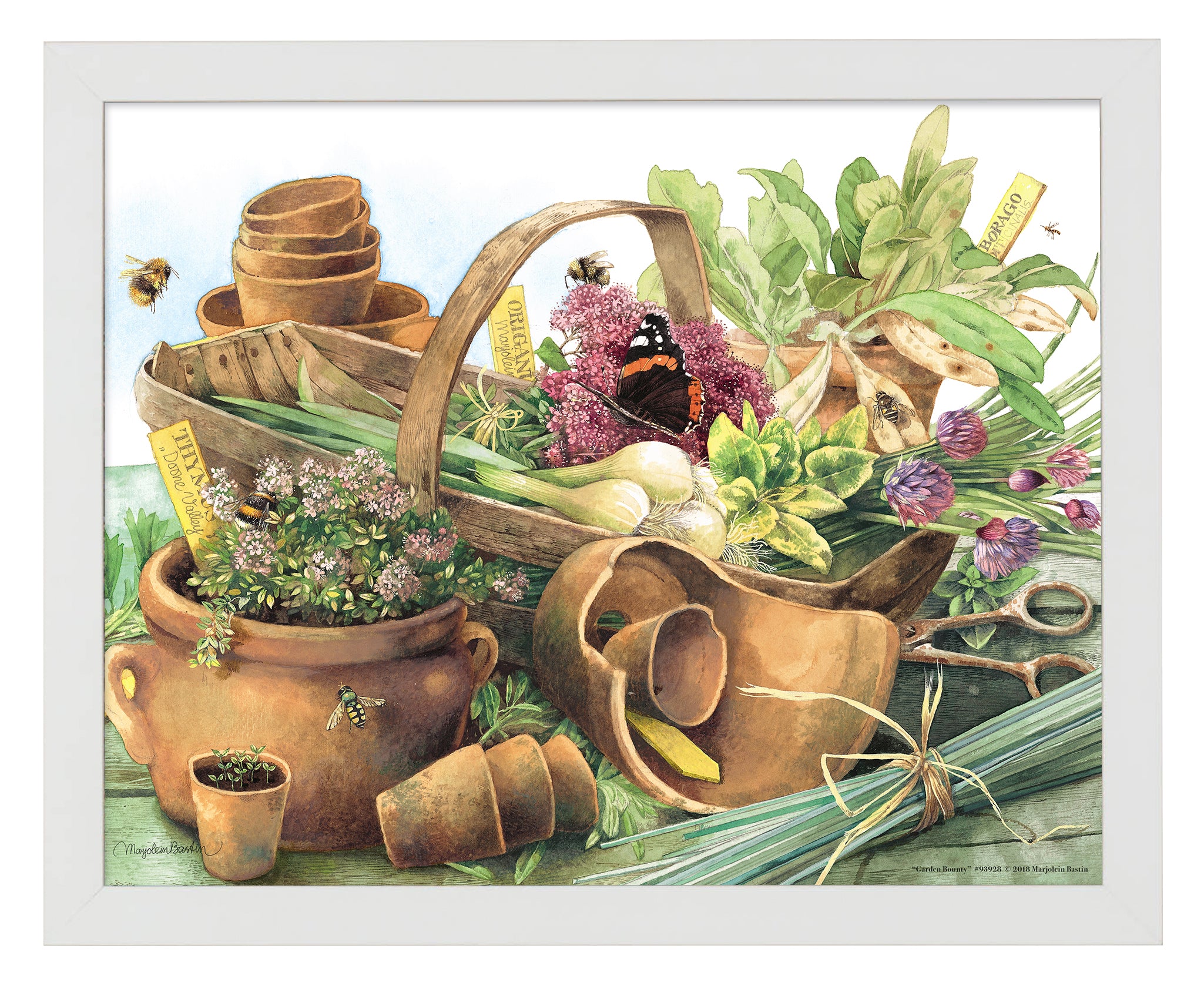 Garden Bounty Art Prints - Beautiful Botanical Wall Decor for Home & Office - Perfect for Living Room, Bedroom, Kitchen Decor