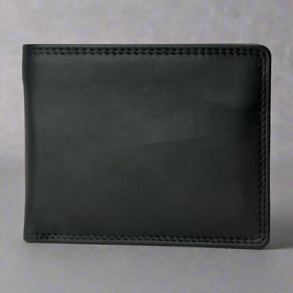 Premium Rugged Earth Men's Bifold Leather Wallet - RFID Blocking - Slim Design for Everyday Carry & Travel Essentials