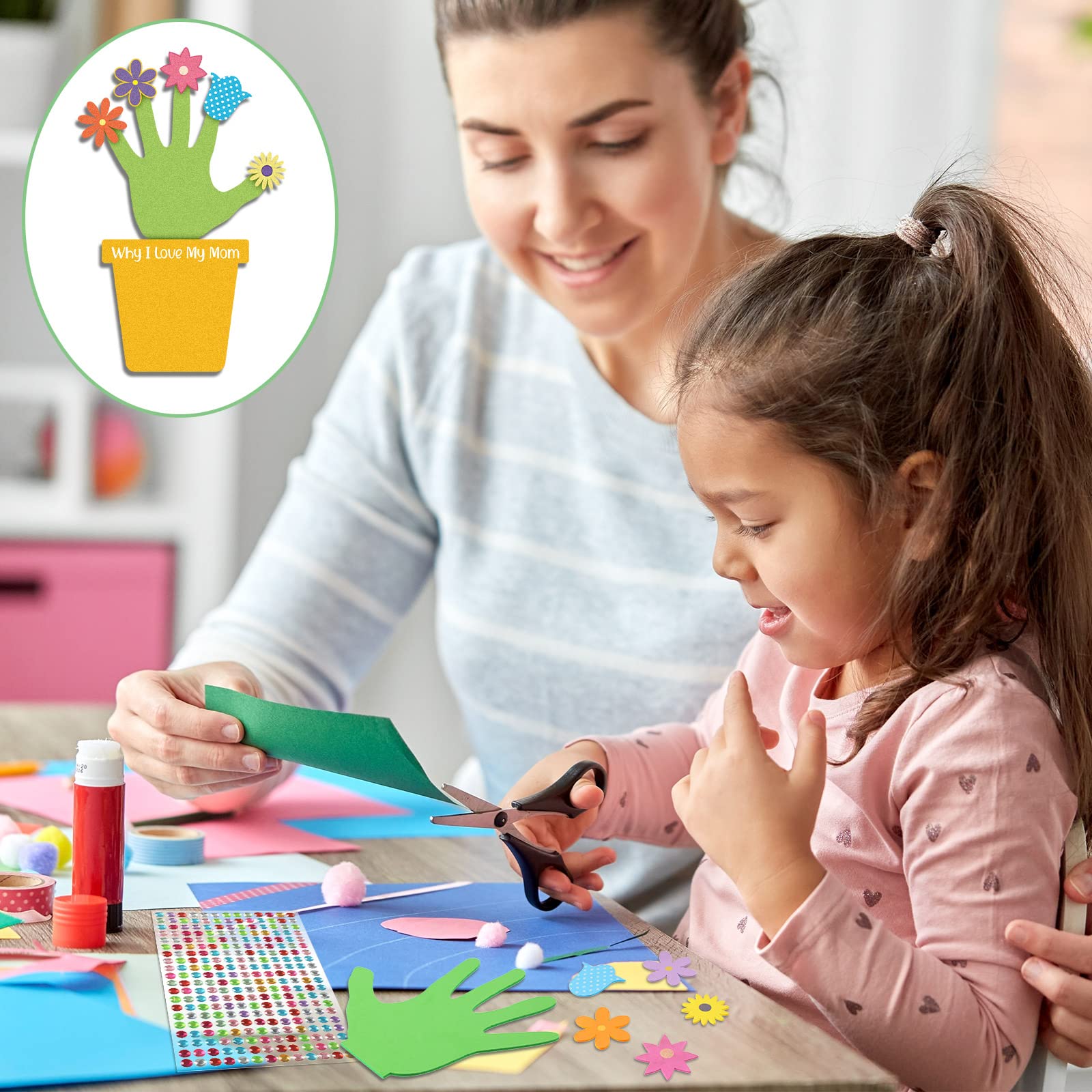 He is Risen Easter Craft Kit - 20 Sets Christian Foam Handprint Crafts for Kids | Sunday School & Home Activities