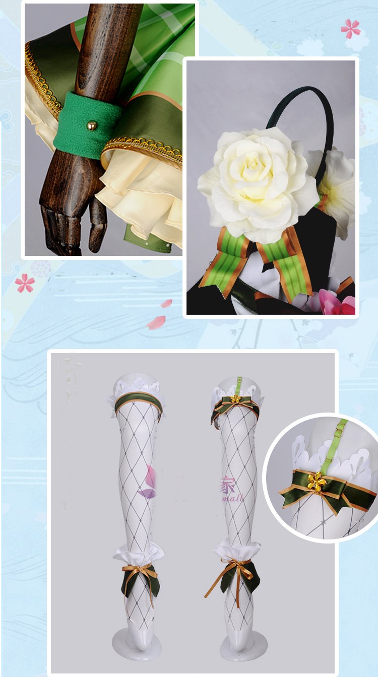 ROLECOS Girls Flower Bouquet Cosplay Costume - Japanese Anime Lolita Dress for Cosplay, Halloween & Tea Parties | Kawaii Fashion Outfit for Anime Conventions & Dress-Up Play