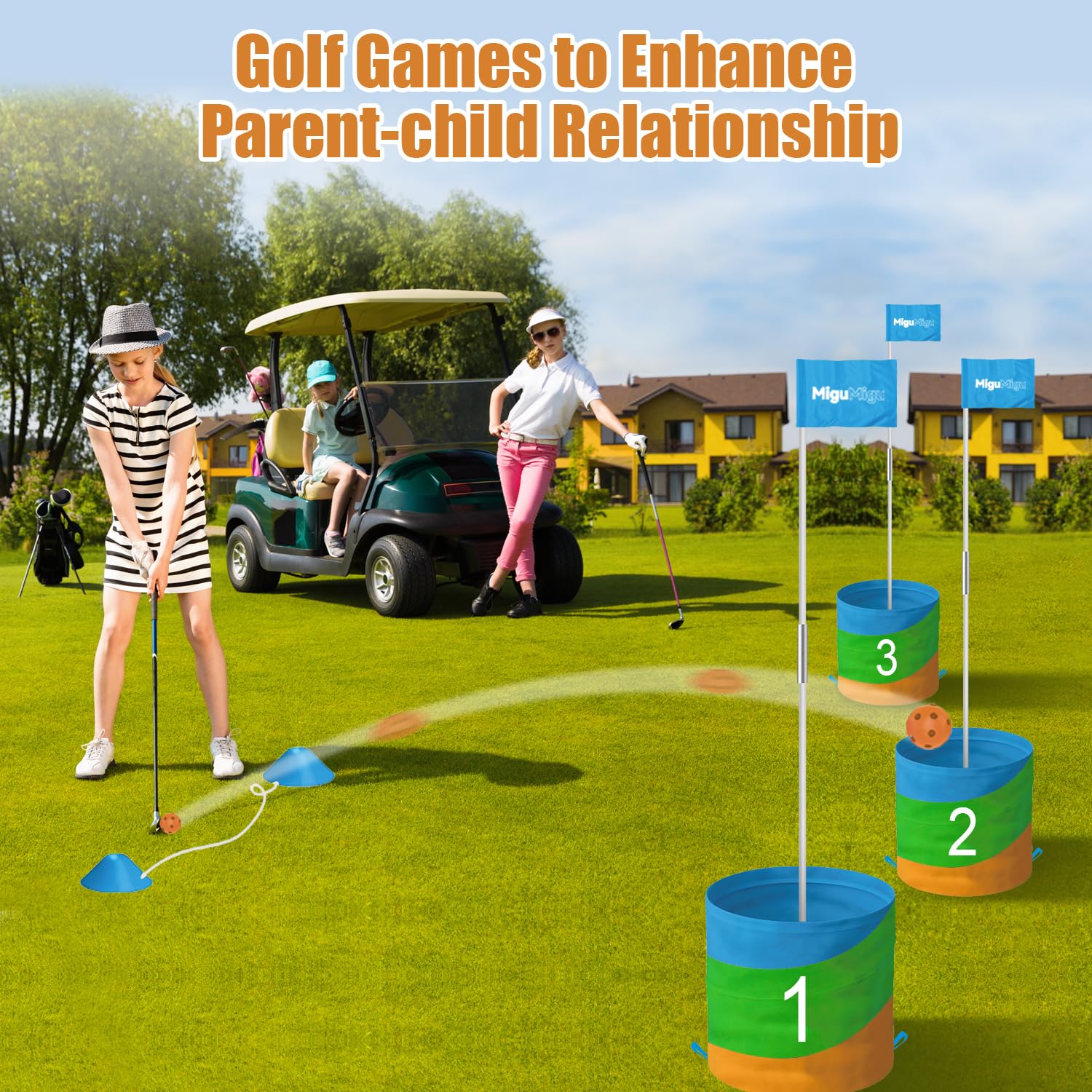 Best Backyard Golf Bucket Game Set - Fun Chipping Practice for Kids & Adults | Perfect Outdoor Golf Gift for Family & Friends | Great for Beach, Lawn, Camping, Park & Backyard Parties
