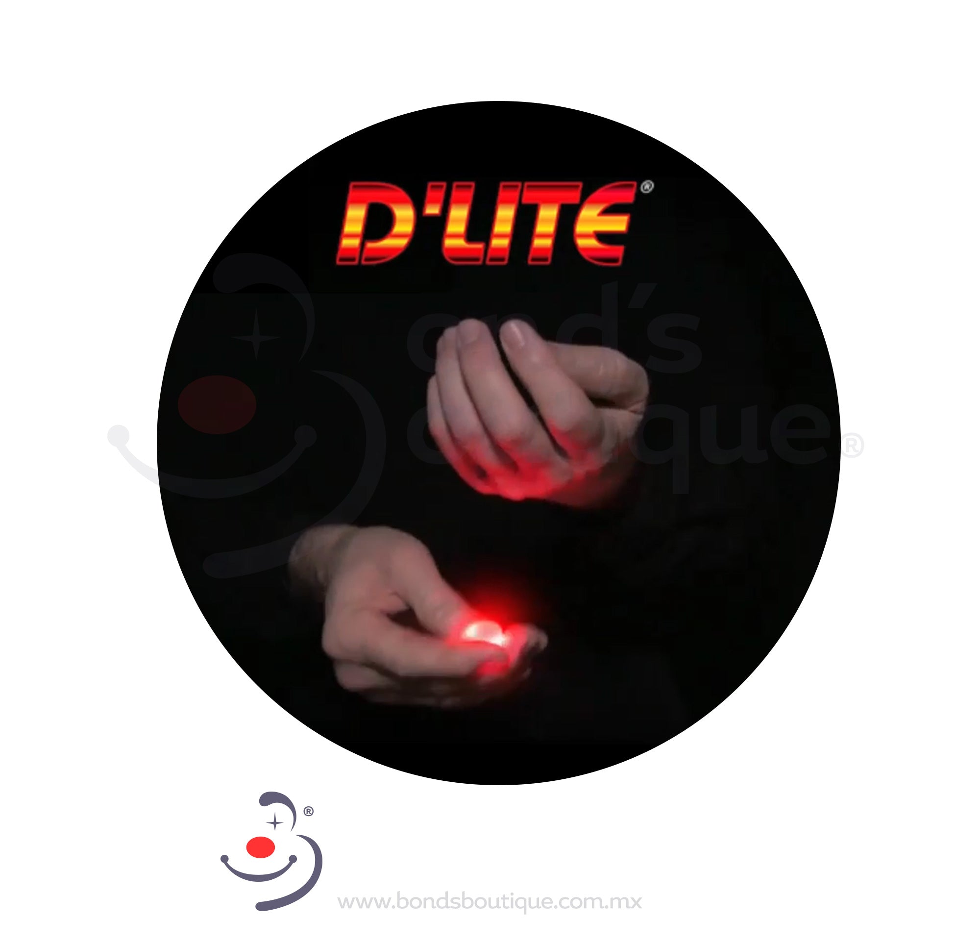 D'LITE Red LED Finger Lights - Glow in The Dark Party Favors for Kids, Rave, Concerts & Nighttime Fun