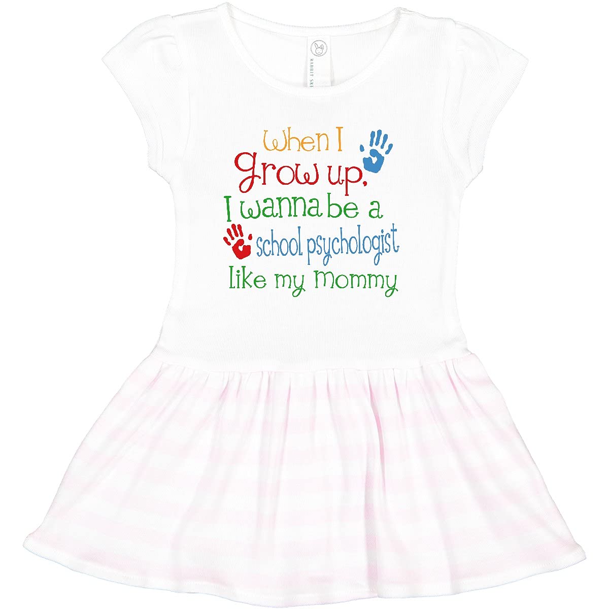 Inktastic School Psychologist Like Mommy Toddler Dress - Cute Teacher Apparel for Girls, Kids & Baby - Perfect for School Events, Family Photos & Playdates
