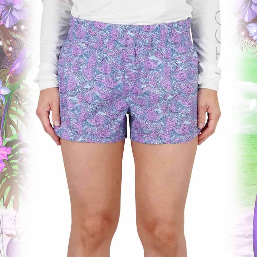 AFTCO Sky Blue Sandbar Women's Fishing Shorts - Quick-Dry, UPF 50+ for Beach, Boating & Outdoor Adventures