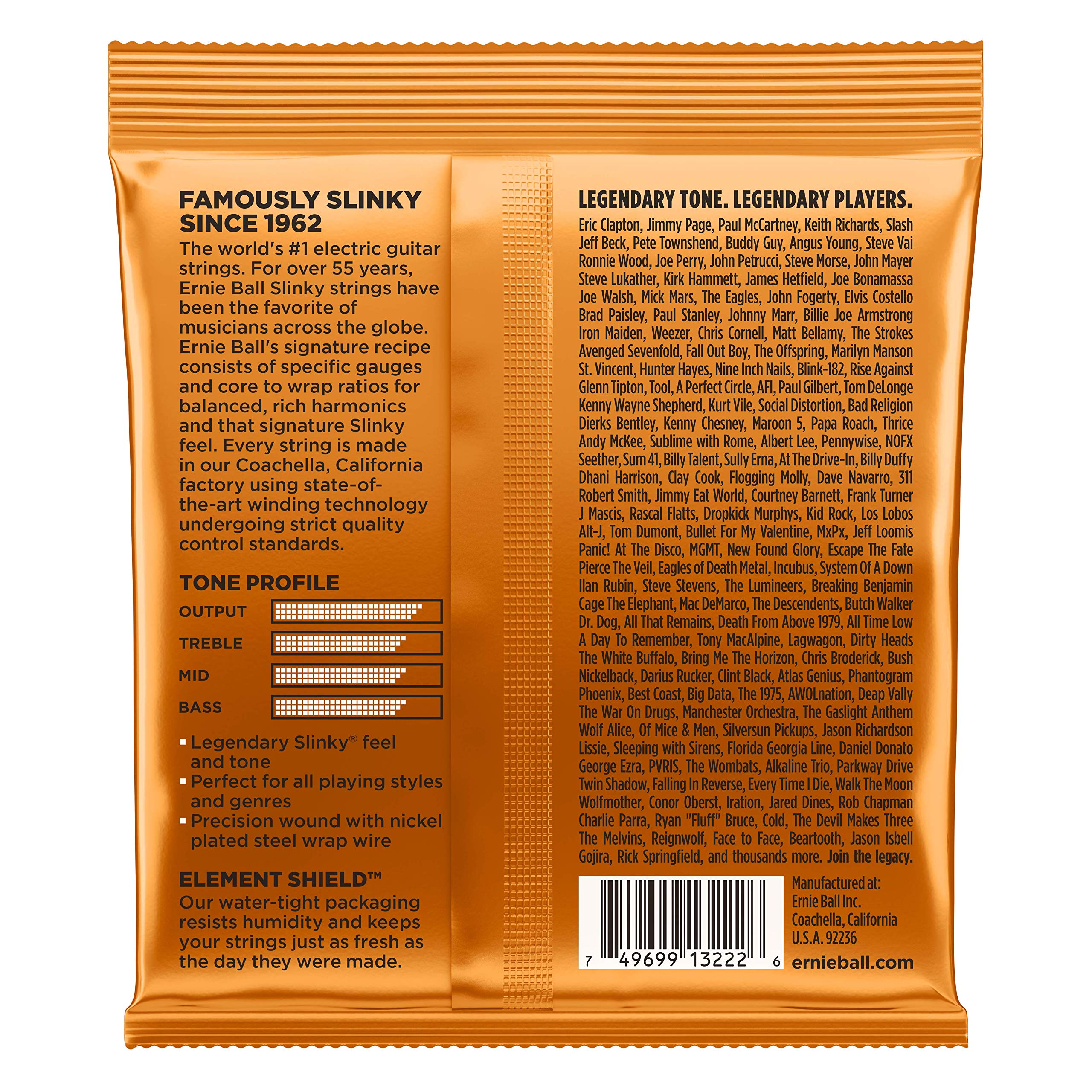 Ernie Ball Hybrid Slinky Nickel Wound Electric Guitar Strings 3-Pack, 9-46 Gauge (P03222) - Perfect for Rock, Blues & Metal Guitarists - Studio & Live Performance Strings