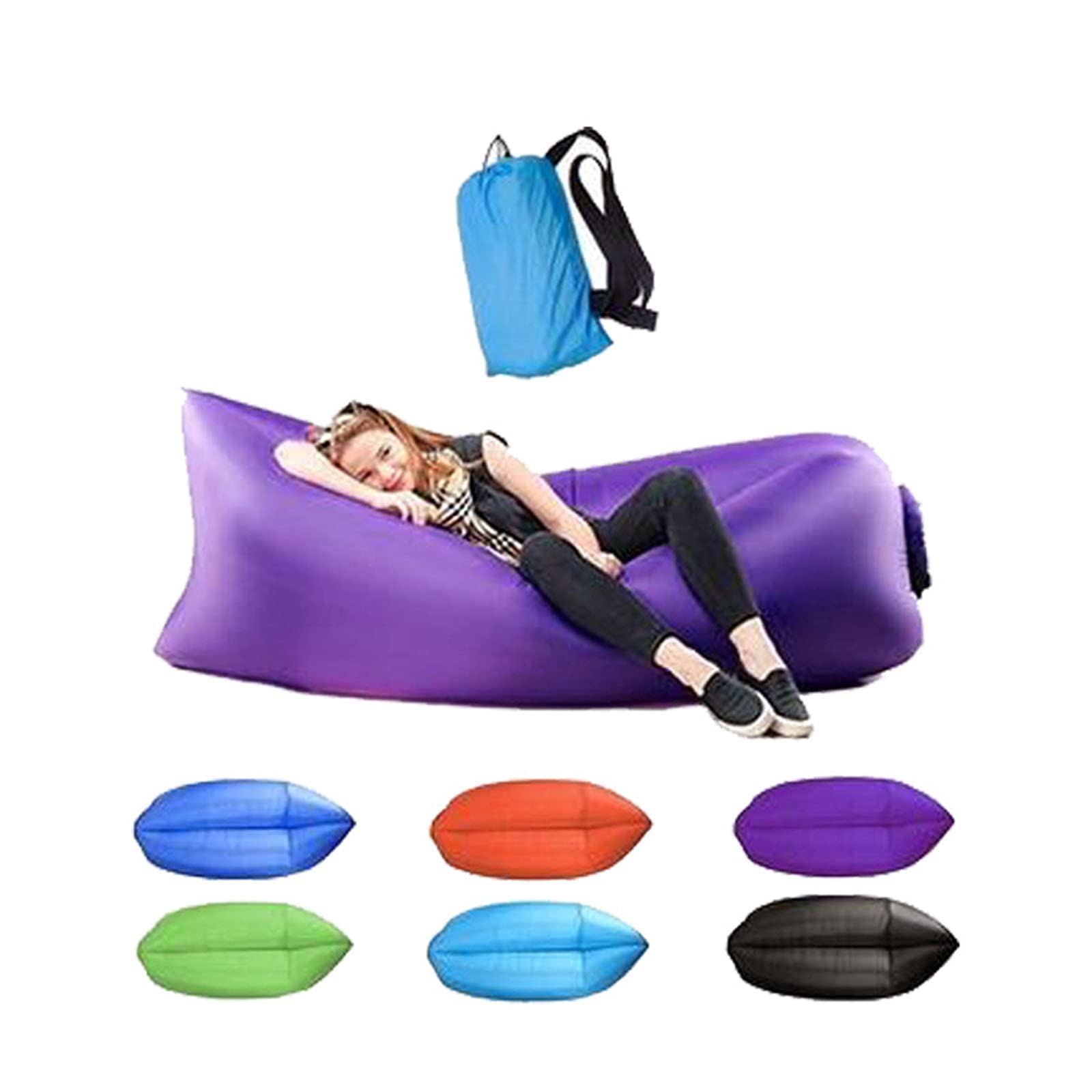 **LIFENERGRIC Inflatable Lounger Sofa - Portable Waterproof Air Couch for Camping, Travel, Hiking, Beach, Picnic, Backyard & Lakeside - Perfect for Indoor & Outdoor Relaxation**