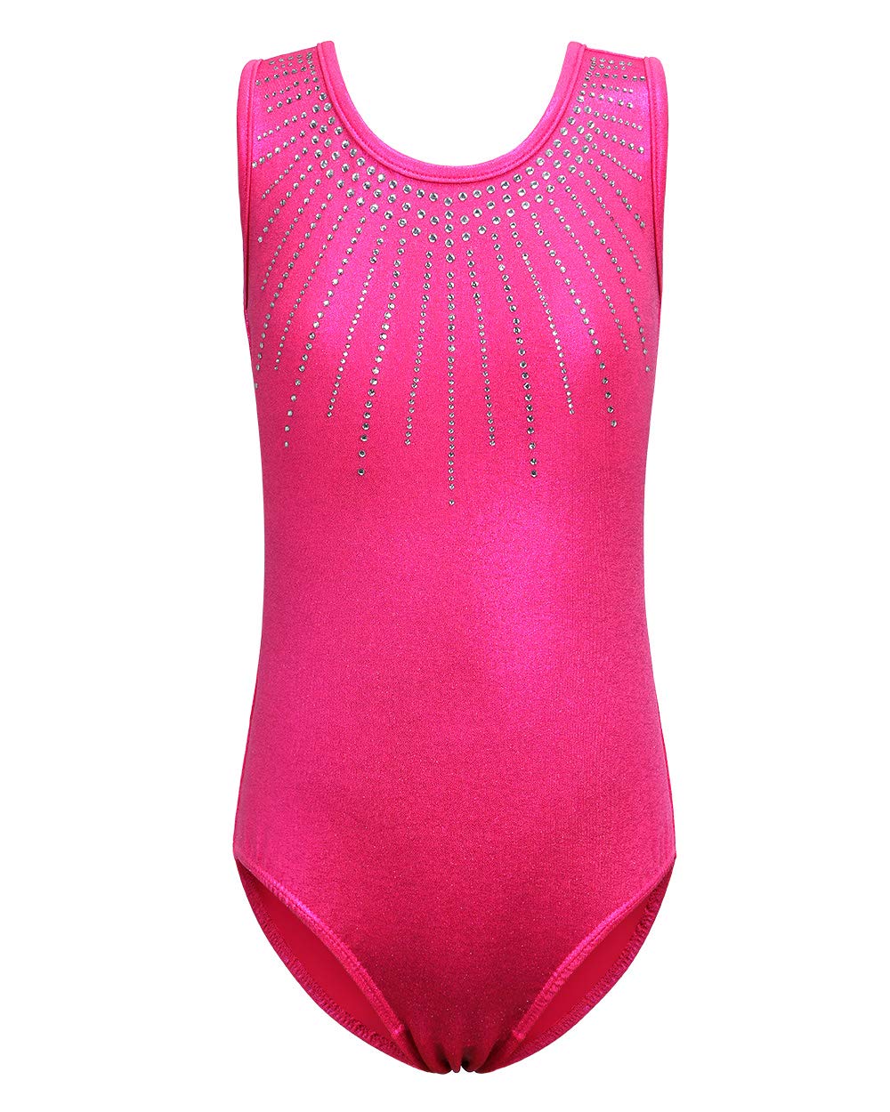 Shiny Jeweled Gymnastics Leotards for Girls - Sparkly Dance Outfit with Rhinestones | Perfect for Ballet, Cheerleading & Kids Athletic Performance