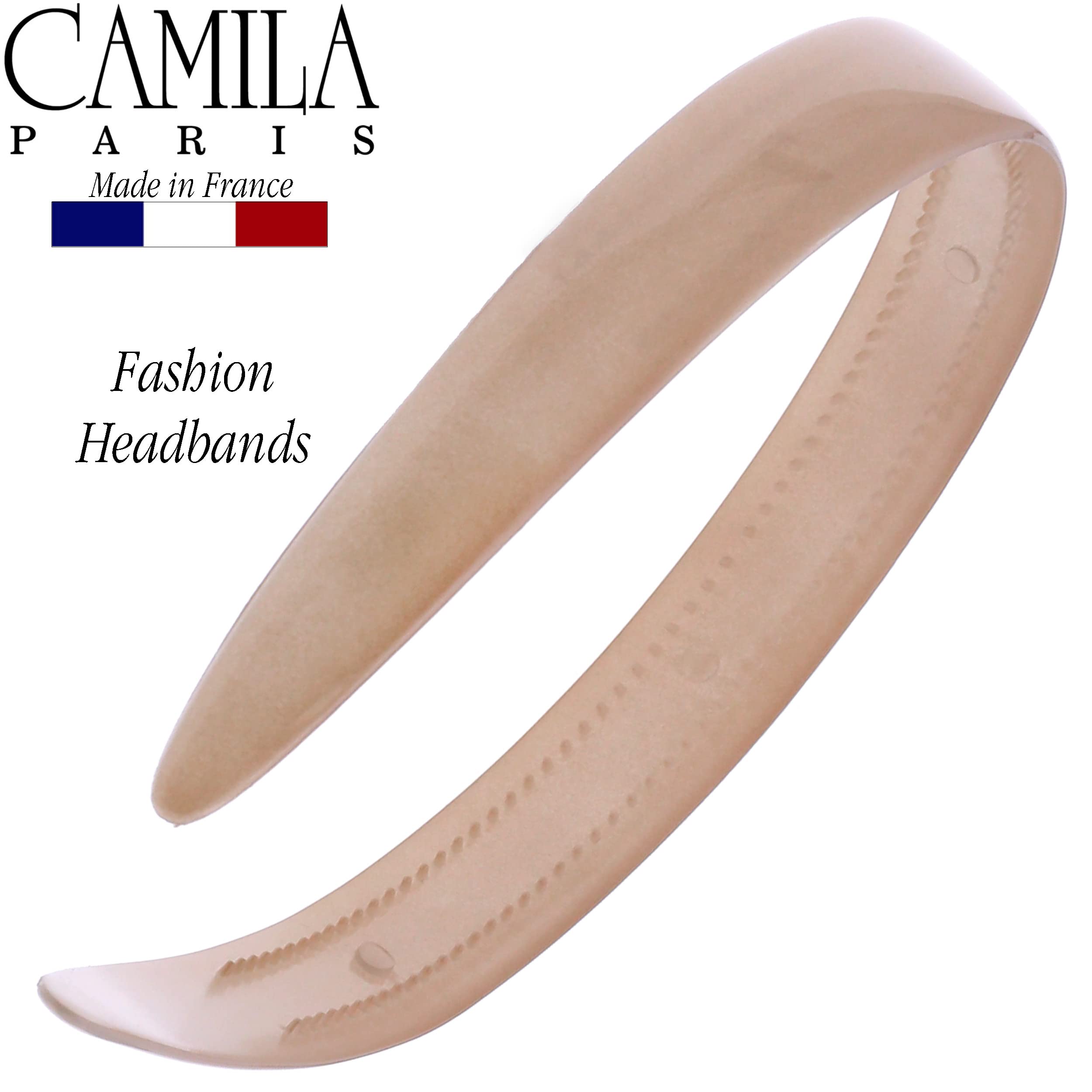 Camila Paris CP3383 French Fashion Headband for Women - Flexible Non-Slip Hairband with Teeth for Strong Hold | Durable Cellulose Hair Accessory | Perfect for Workouts, Office & Everyday Styling | Made in France
